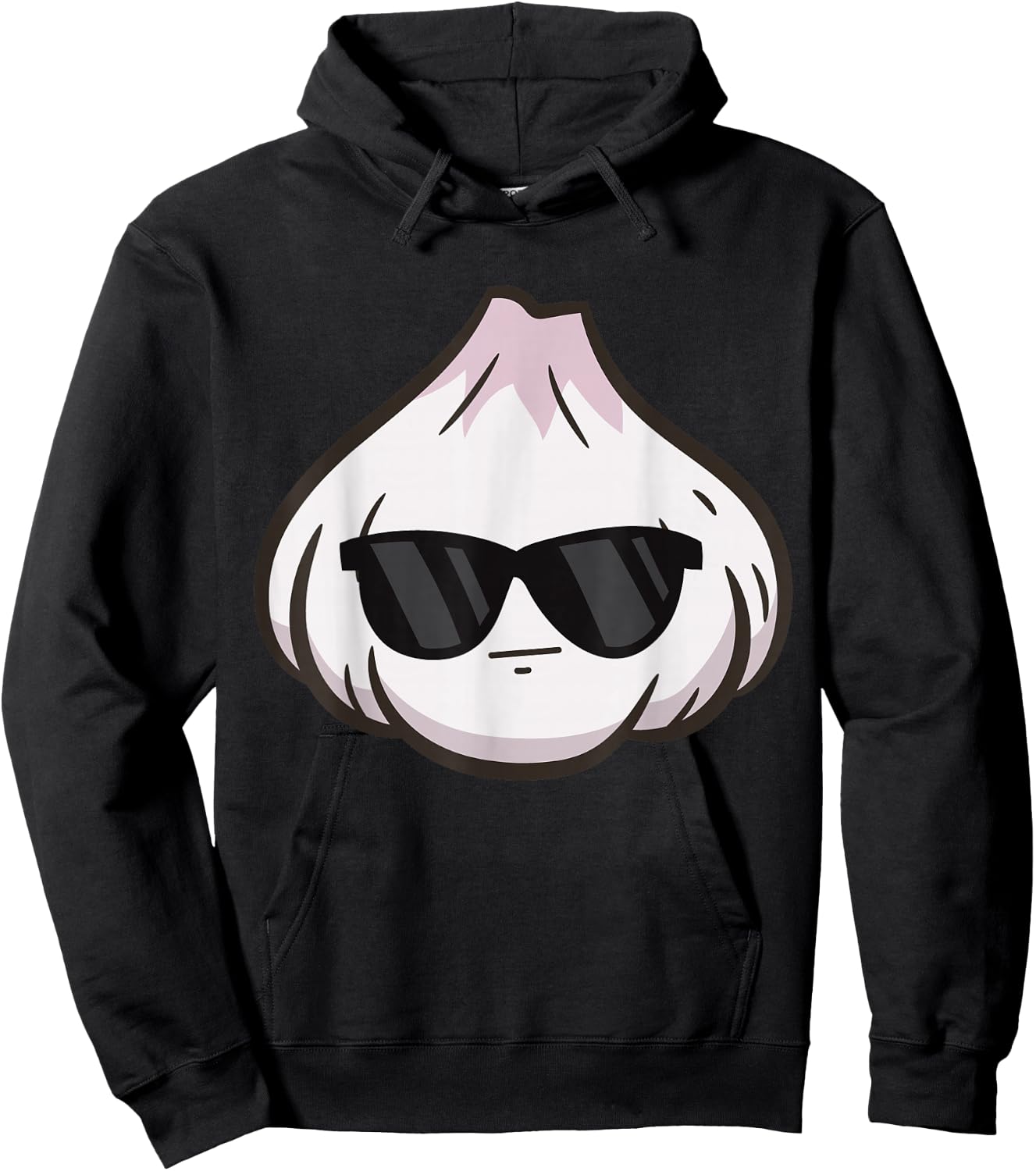 Garlic With Sunglasses Cool Garlic Clove Hoodie - Hoodie | Black