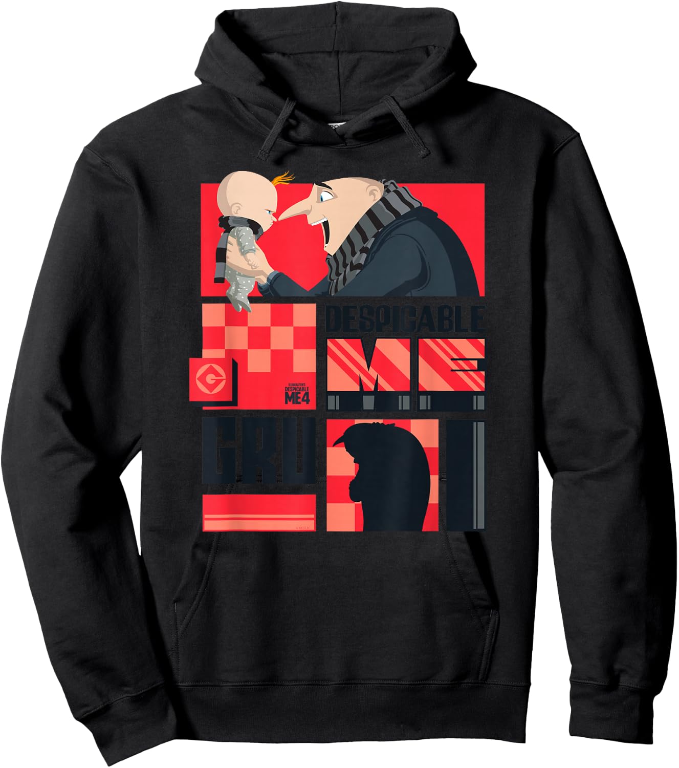 Minions Despicable Me 4 Gru & Gru Jr. Hoodie - Hoodie | Black