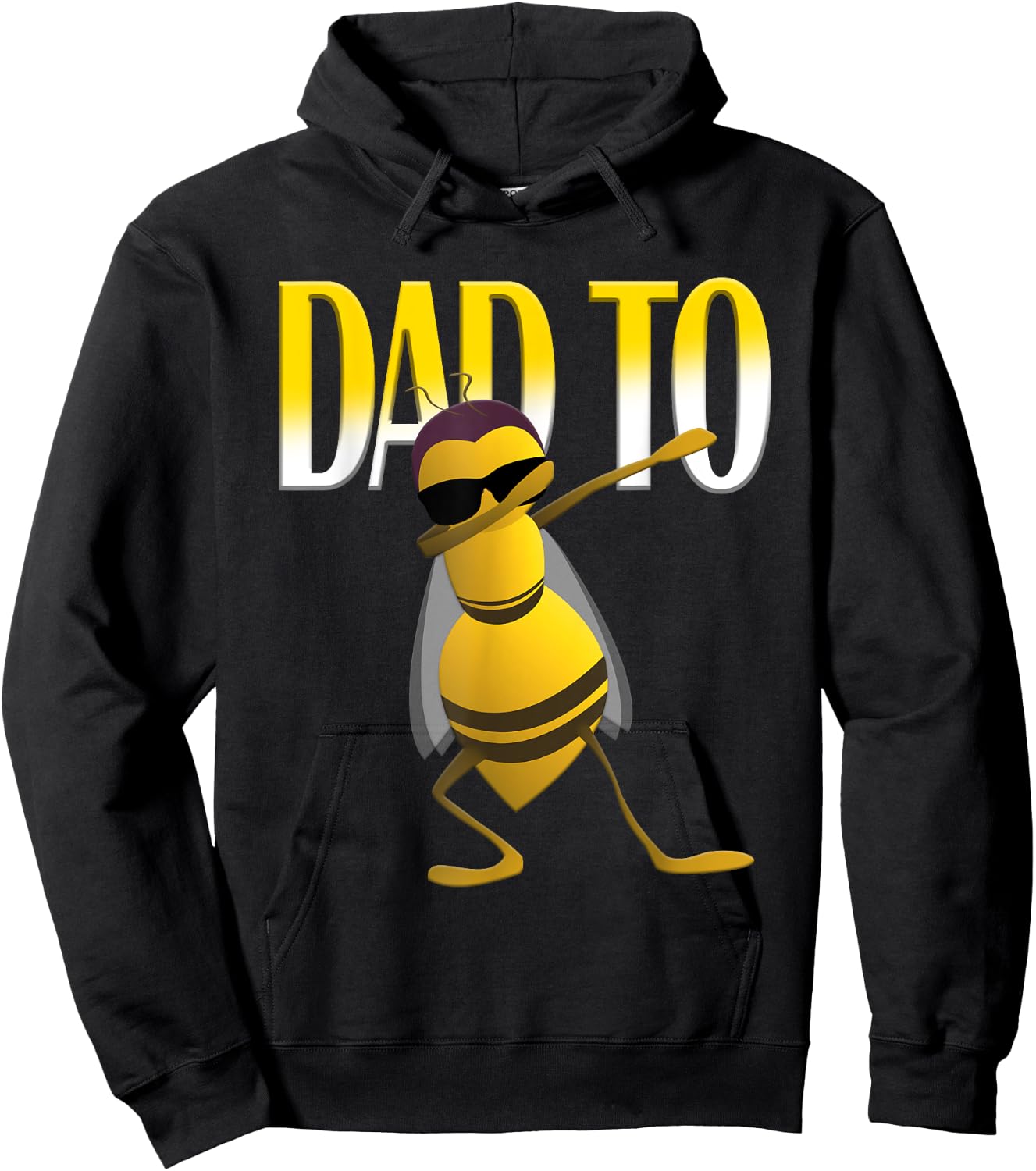 Dabbing Bee Funny Dad To Be Shirt Hoodie - Hoodie | Black
