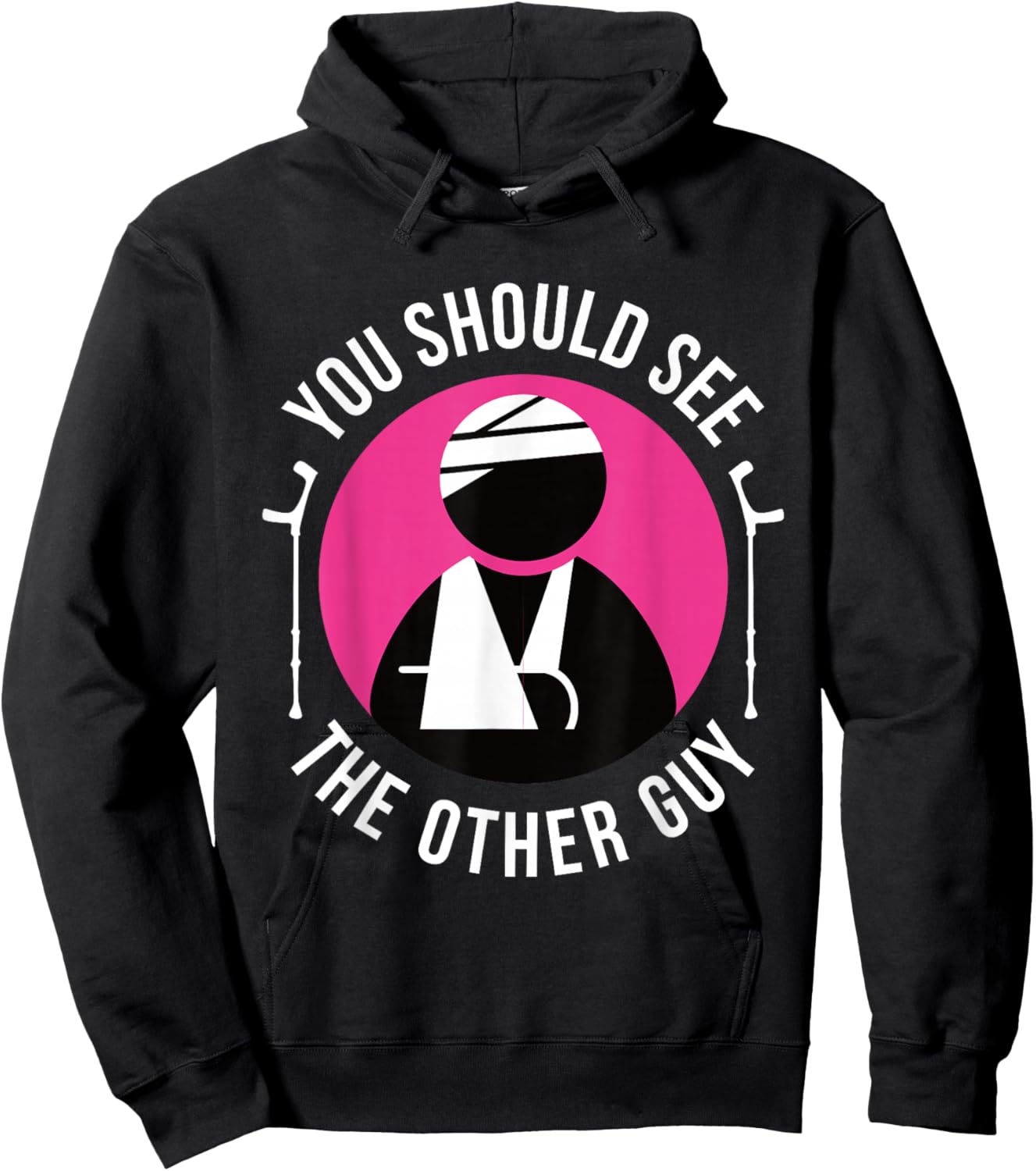 Funny You Should See The Other Guy Shirt Get Well Soon Gift Hoodie - Hoodie | Black