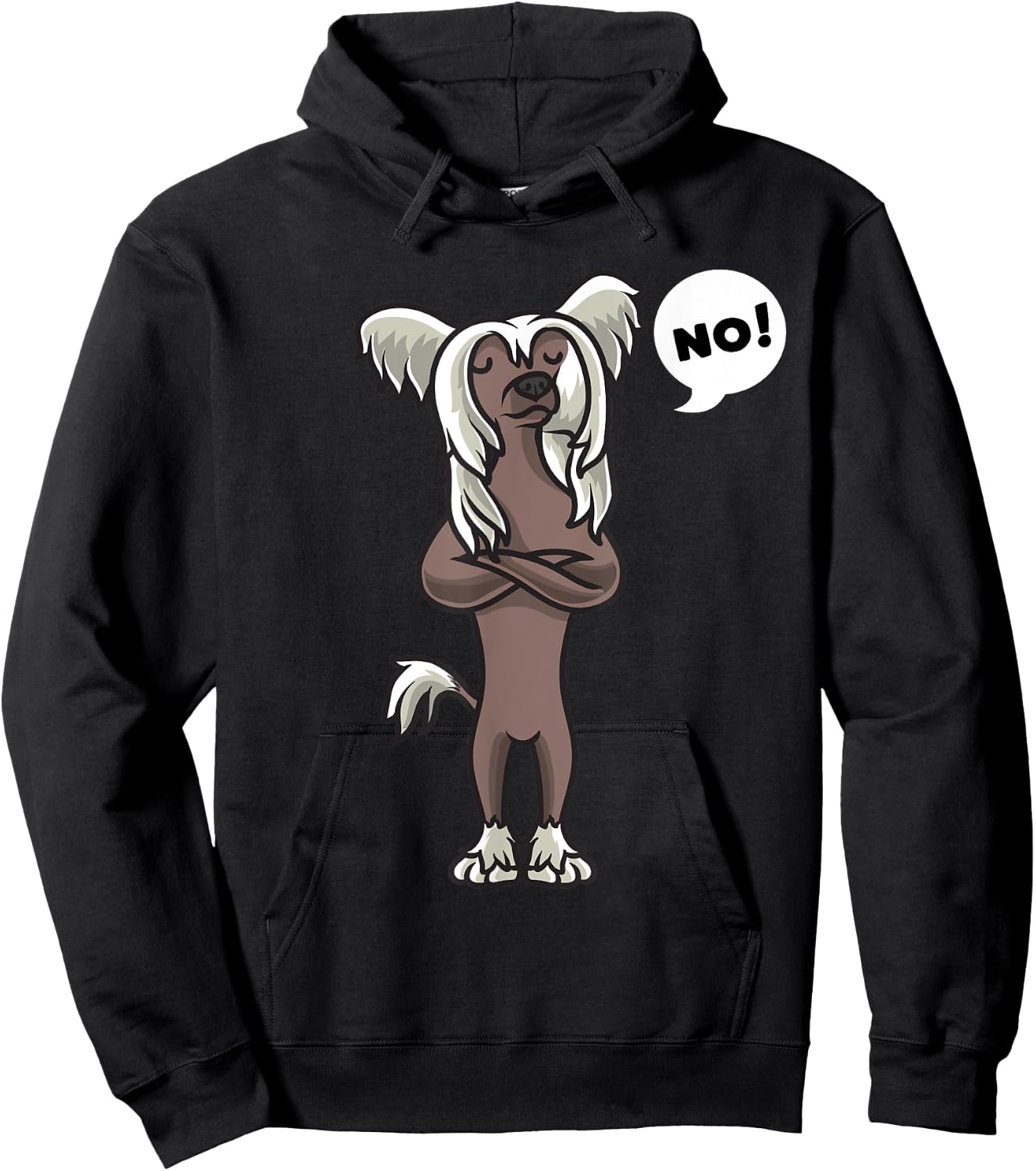 Stubborn Chinese Crested Dog Women Girls Kids Hoodie - Hoodie | Black