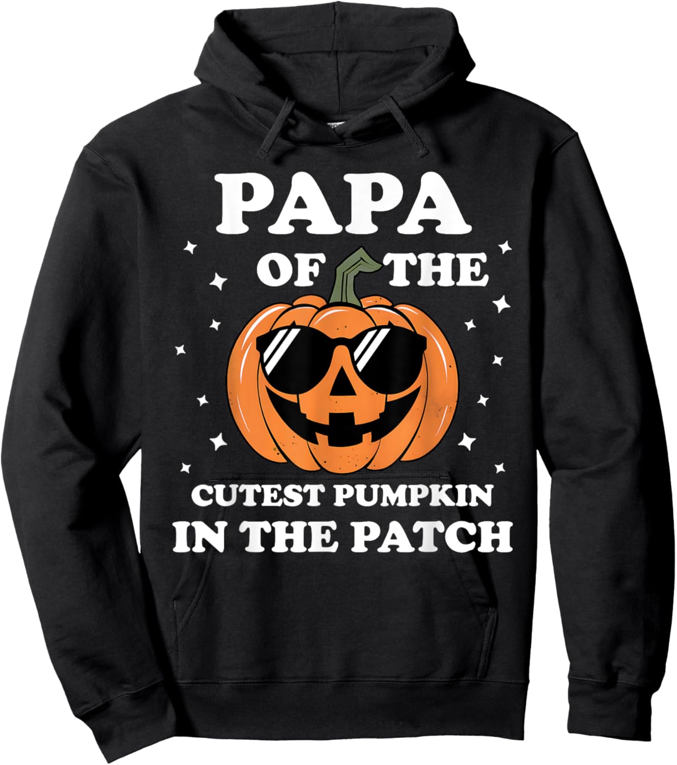 Papa Of The Cutest Pumpkin In The Patch Halloween Family Hoodie - Hoodie | Black