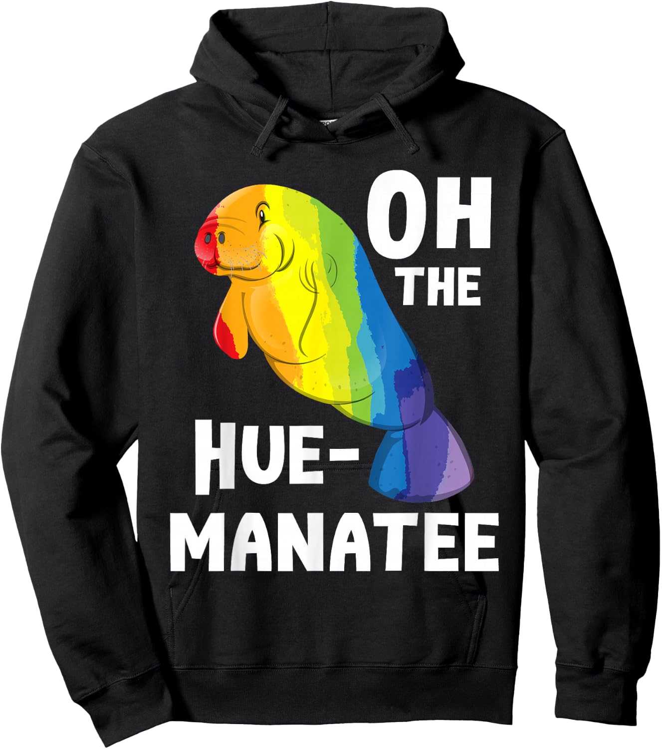 Oh The Hue Manatee - Zookeeper Marine Biologist Zoologist Hoodie - Hoodie | Black
