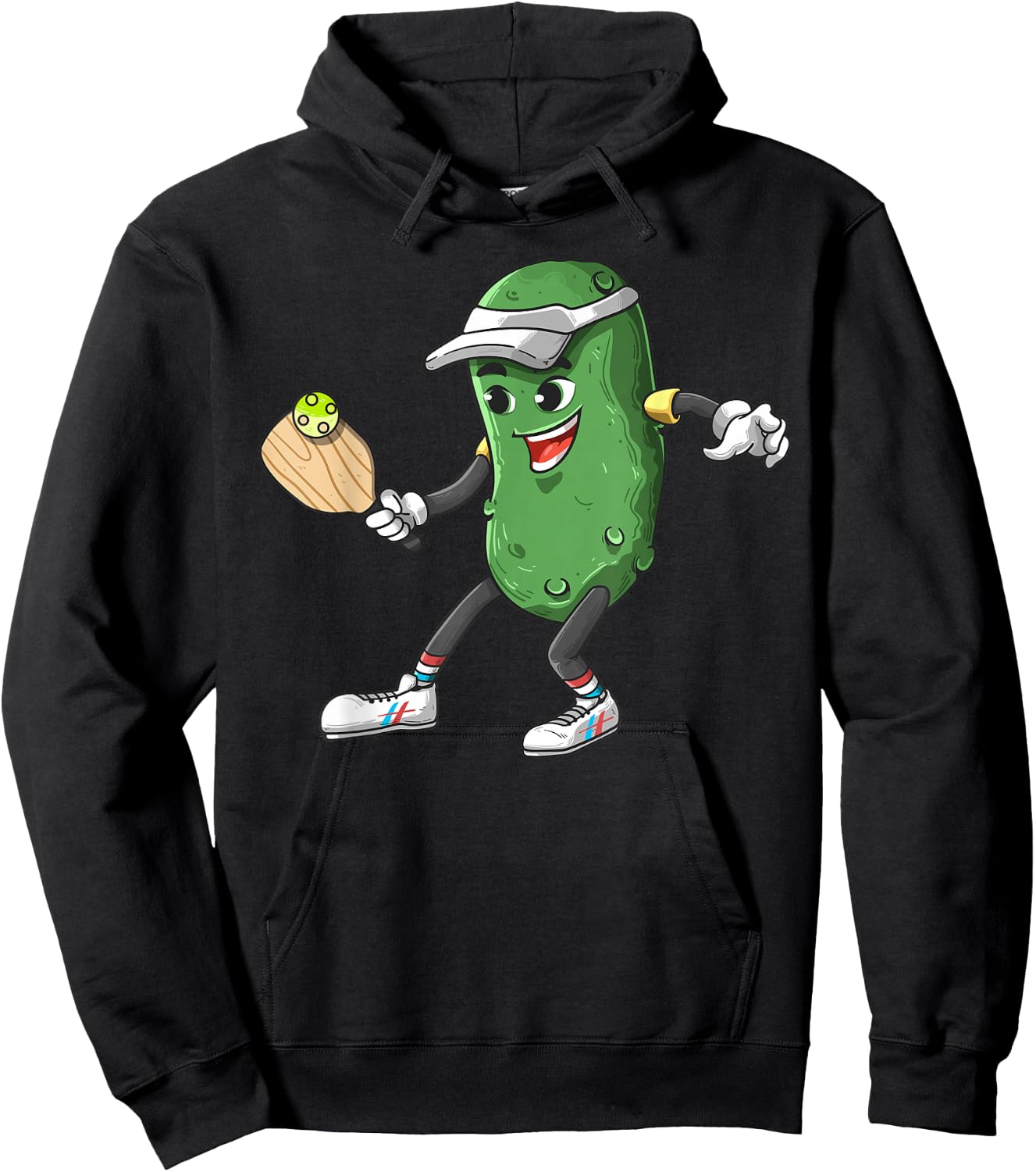 Pickleball Funny Sports Pickles Men Women Kids Gifts Hoodie - Hoodie | Black