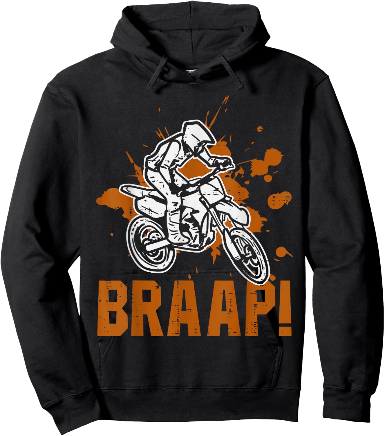 Braap Dirt Bike Motocross Track Biker Men Women Girls Boys Hoodie - Hoodie | Black