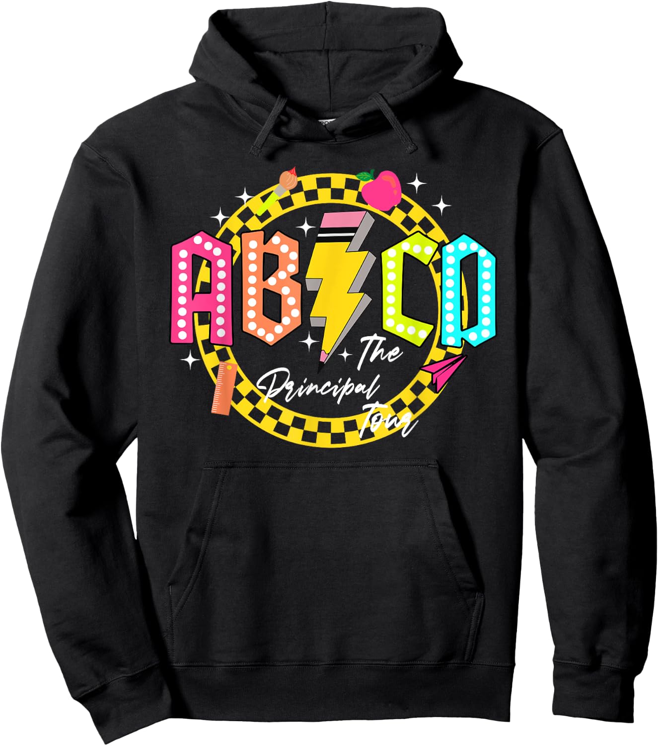 Principal Tour First Day Of School ABCD Teacher Kindergarten Women Hoodie - Hoodie | Black