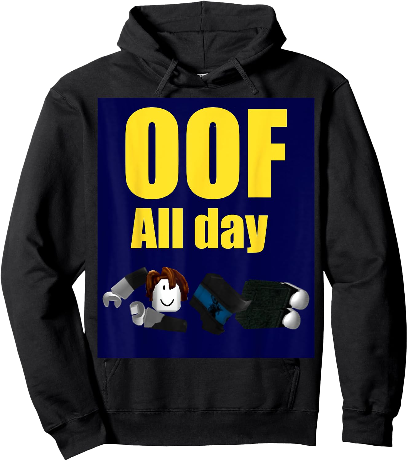Bacon hair boy Oof all day design for pc vr & video gamers Hoodie - Hoodie | Black