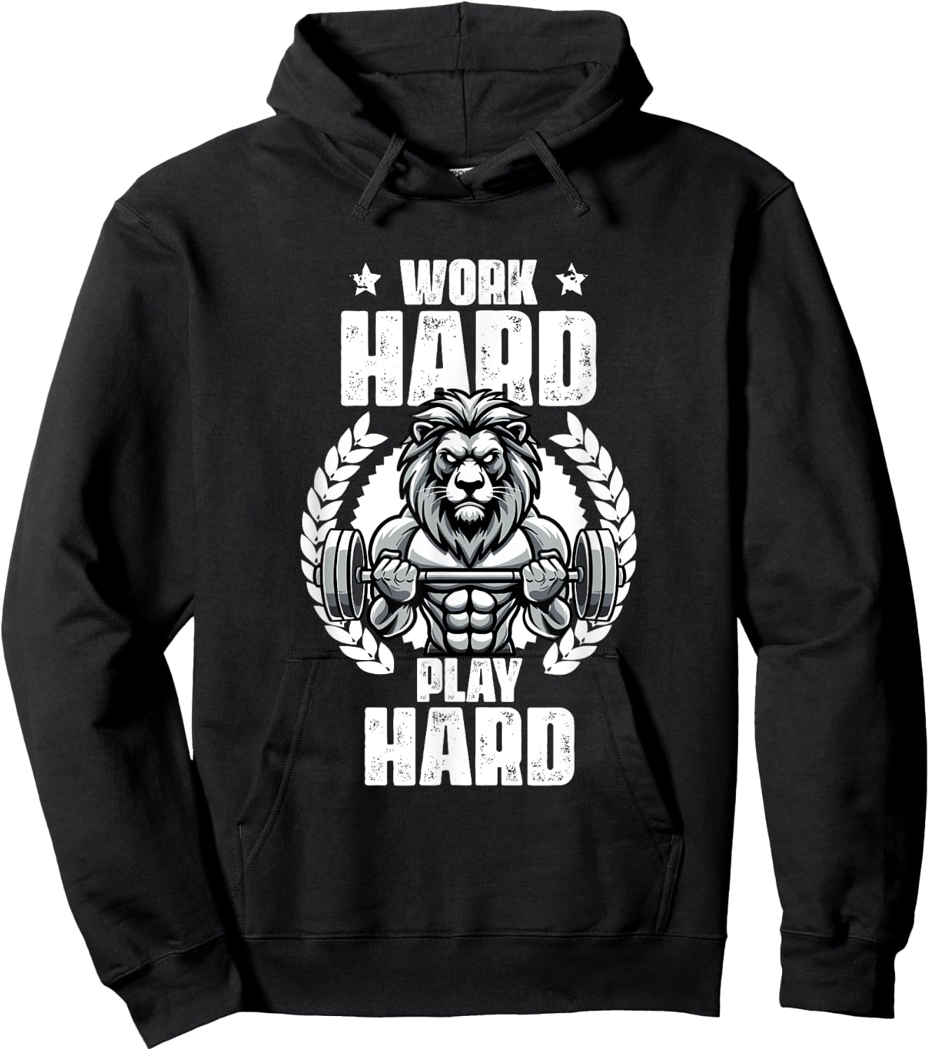 Work Hard Play Hard Weightlift Workouts Gym Quotes Fitness Hoodie - Hoodie | Black