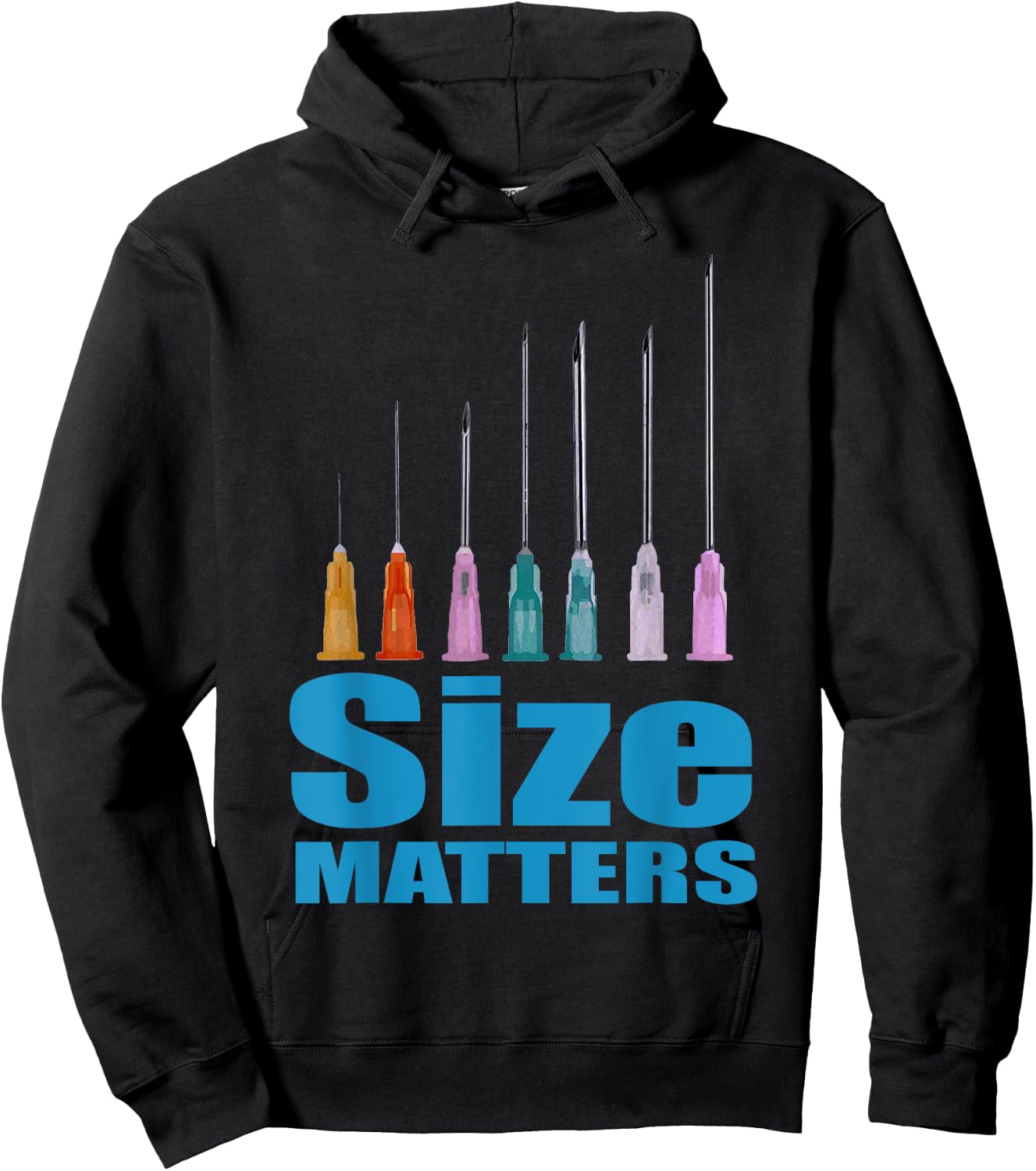 Nurse Classic Size Matter Funny Hoodie - Hoodie | Black