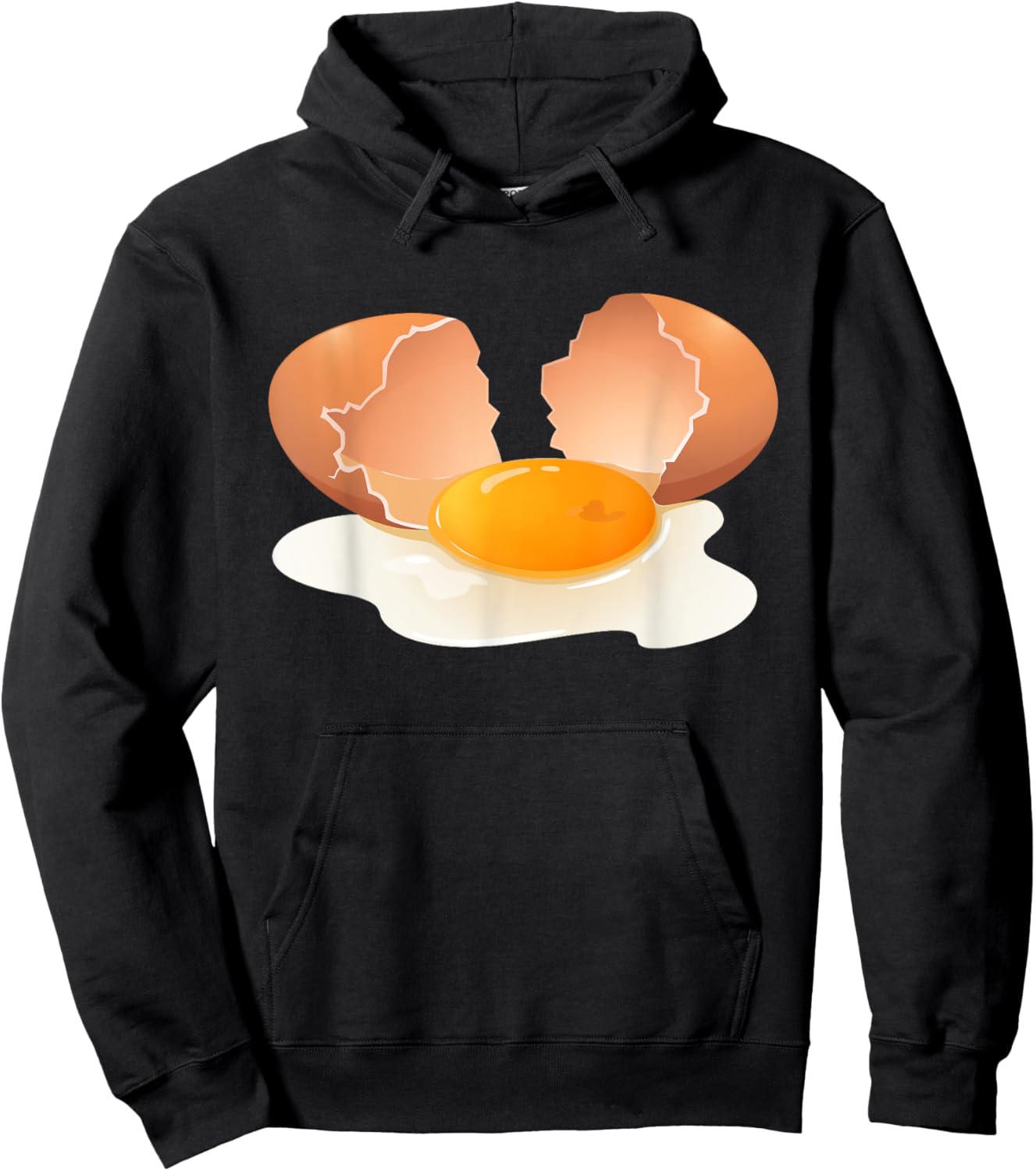 Egg Costume Broken egg Funny Christmas, Halloween Food Lover Hoodie - Hoodie | Black