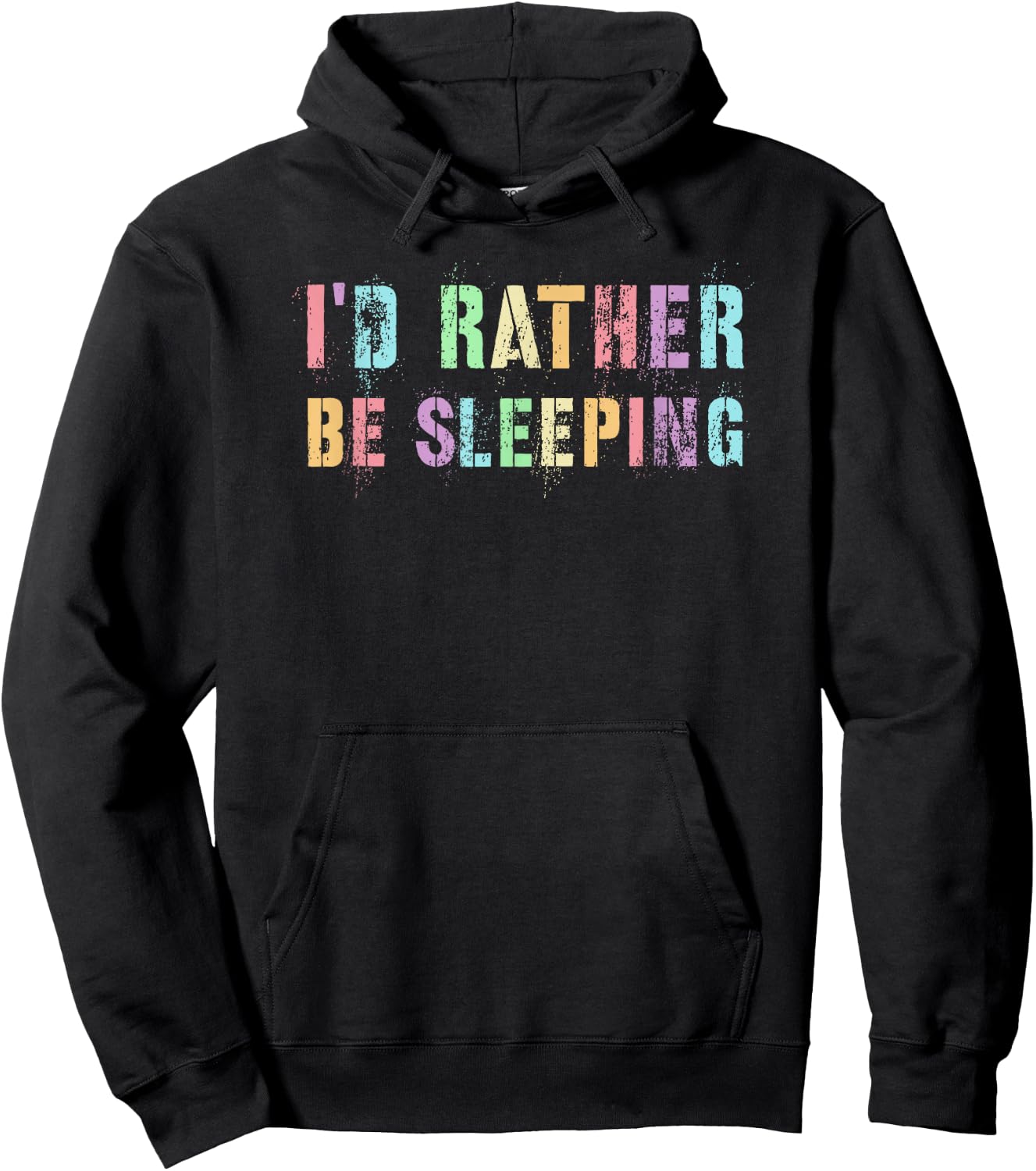 Cute I’D RATHER BE SLEEPING Hello 4th 5th 6th Grade Kids Hoodie - Hoodie | Black