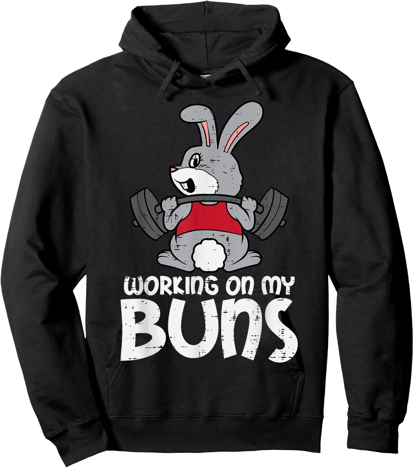 Easter Workout Working On My Buns Bunny Gym Men Women Kids Hoodie - Hoodie | Black