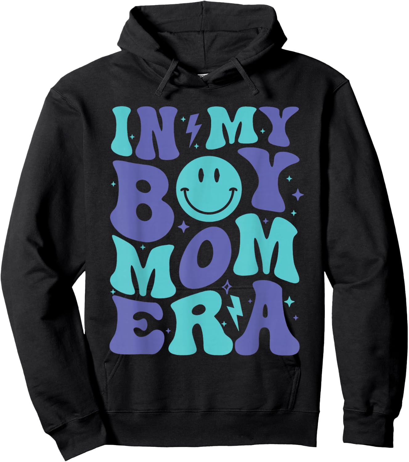 In My Boy Mom Era Boy Mama Gender Reveal Hoodie - Hoodie | Black