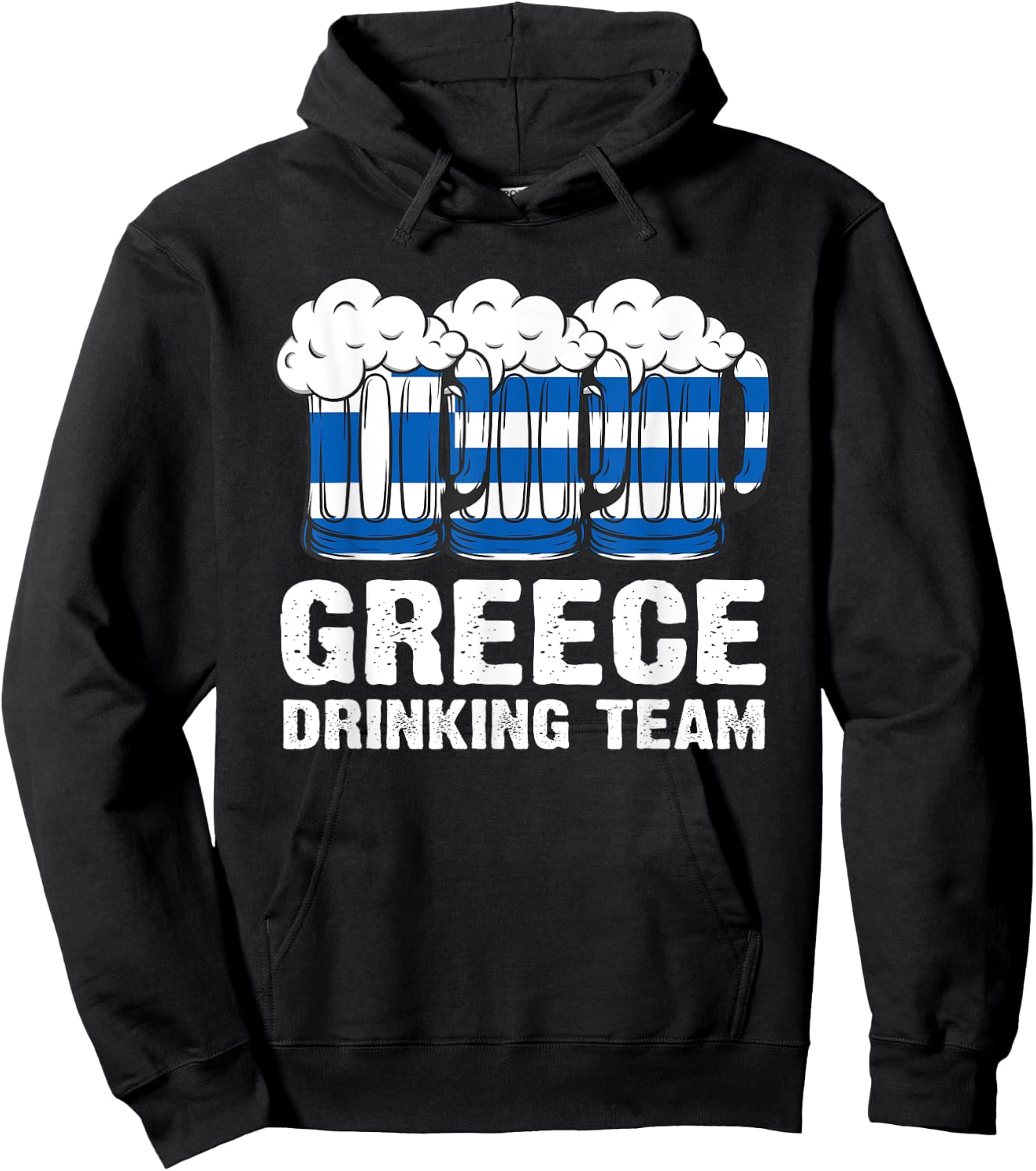Greece Drinking Team Greece Hoodie - Hoodie | Black