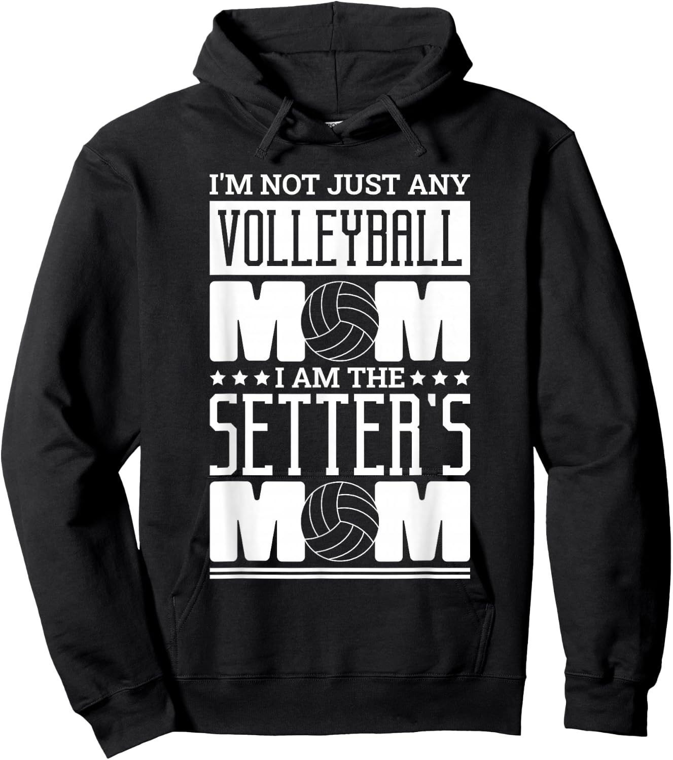 Volleyball Mom Design for Volleyball Setter Mom Mommy Hoodie - Hoodie | Black