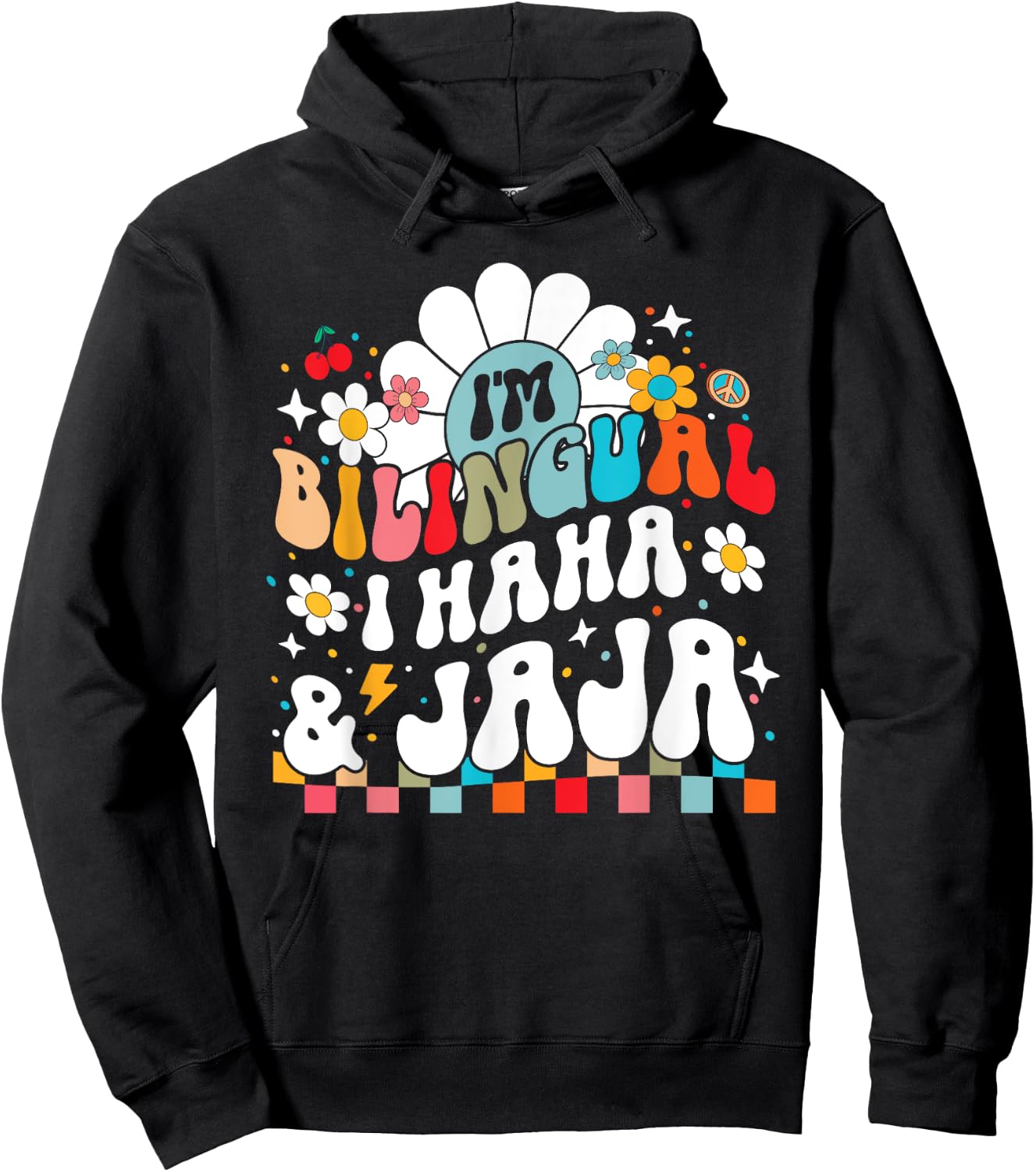 I'm Bilingual I haha and jaja Hispanic heritage month 2025 Hoodie - Hoodie | Black