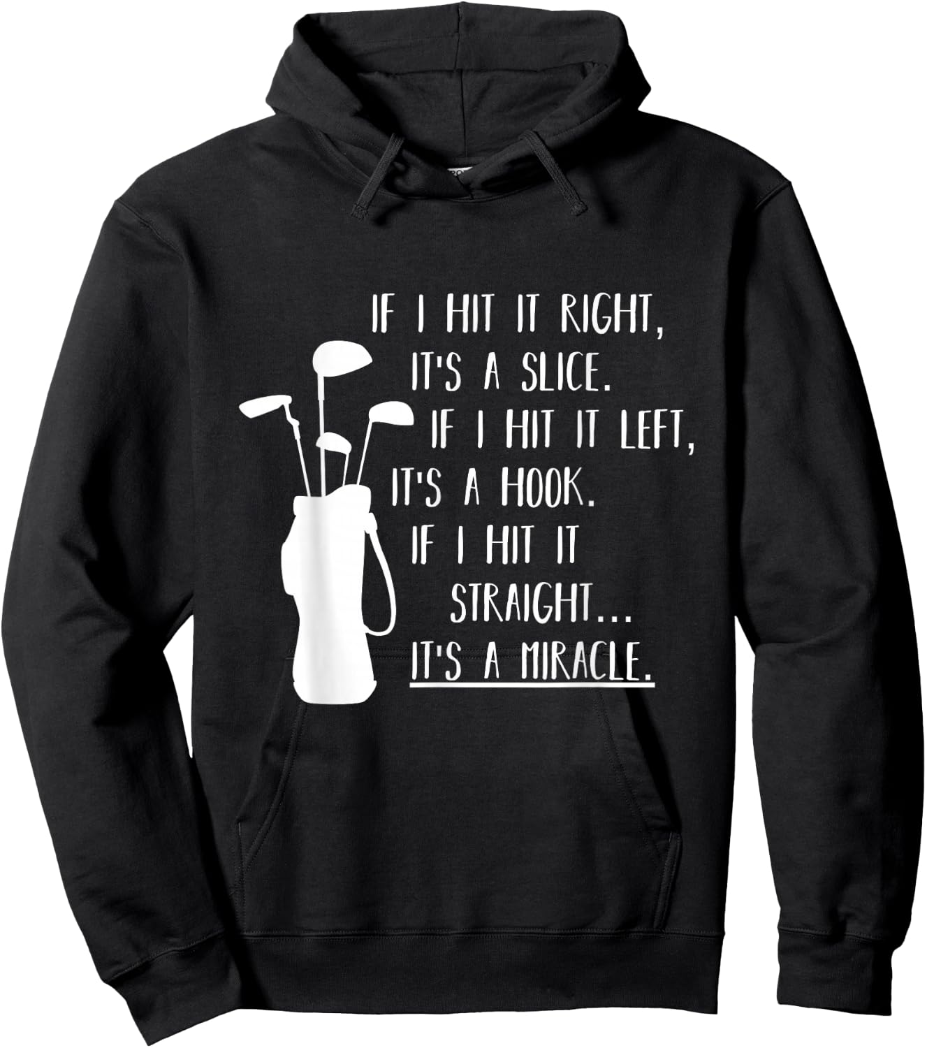 Funny Golf Apparel & Funny Golf Clothes -Adult Funny Golf Sayings | Funny Golfing Black Small Hoodie - Hoodie | Black