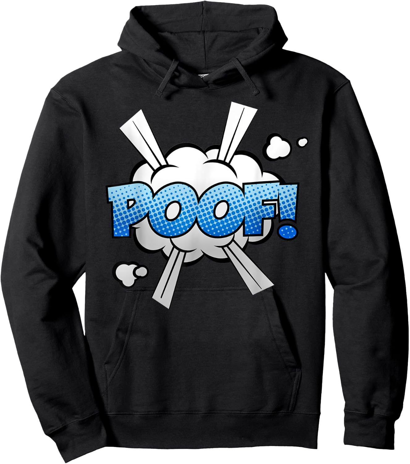 Funny Vintage Comic Book Collector Reader Sound Effect Poof Hoodie - Hoodie | Black