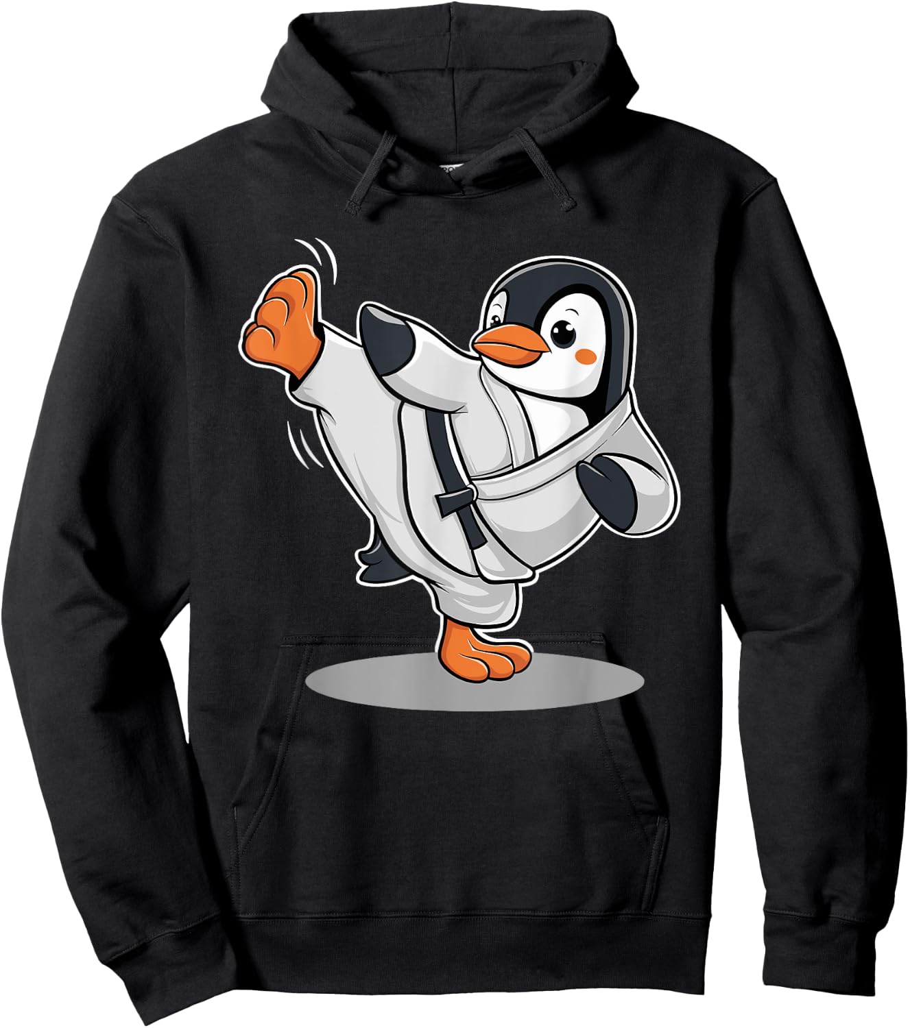 Karate Penguin Martial Arts Judo Taekwondo Penguin Hoodie - Hoodie | Black