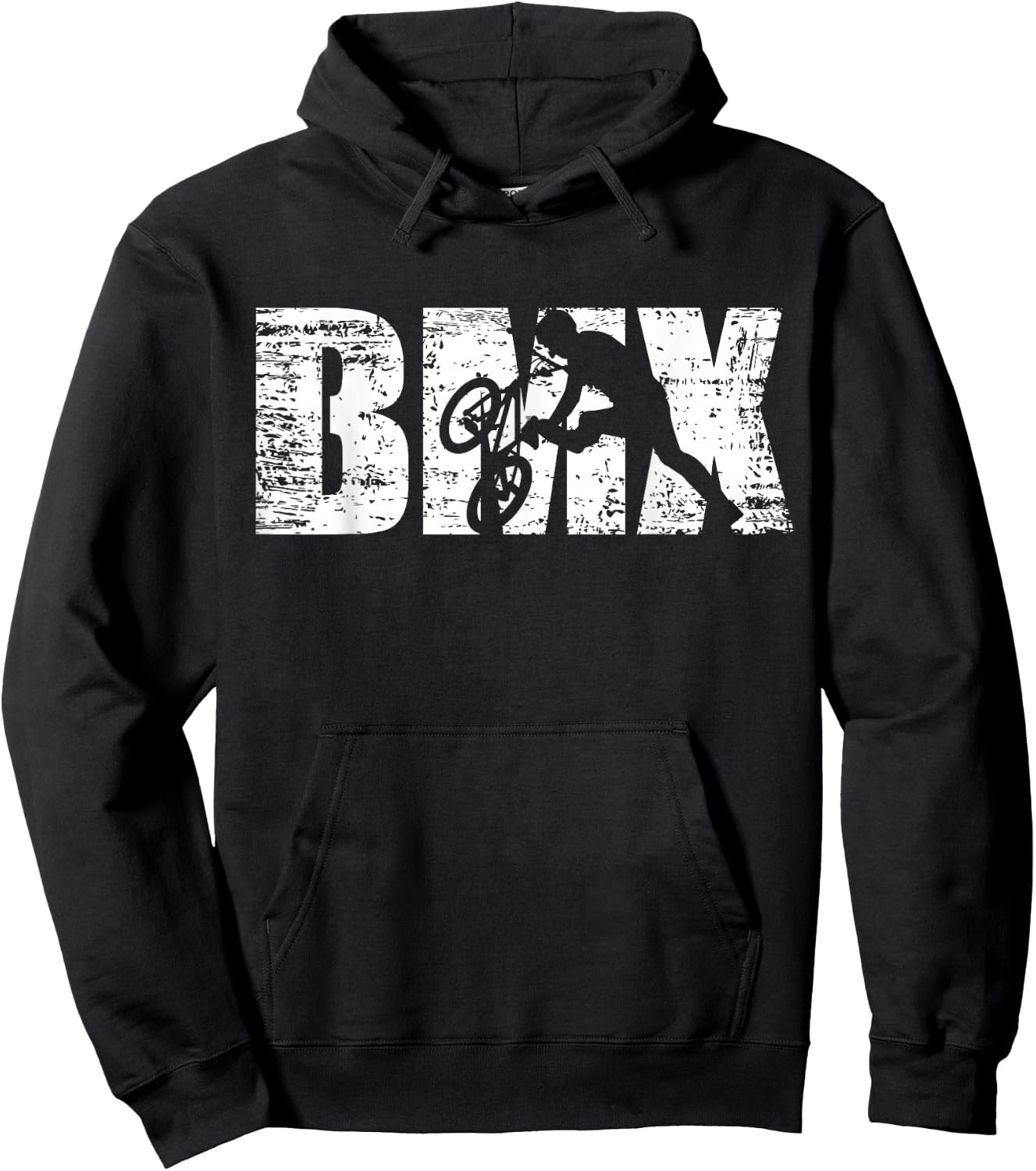 BMX - Distressed Look BMX Rider Hoodie - Hoodie | Black