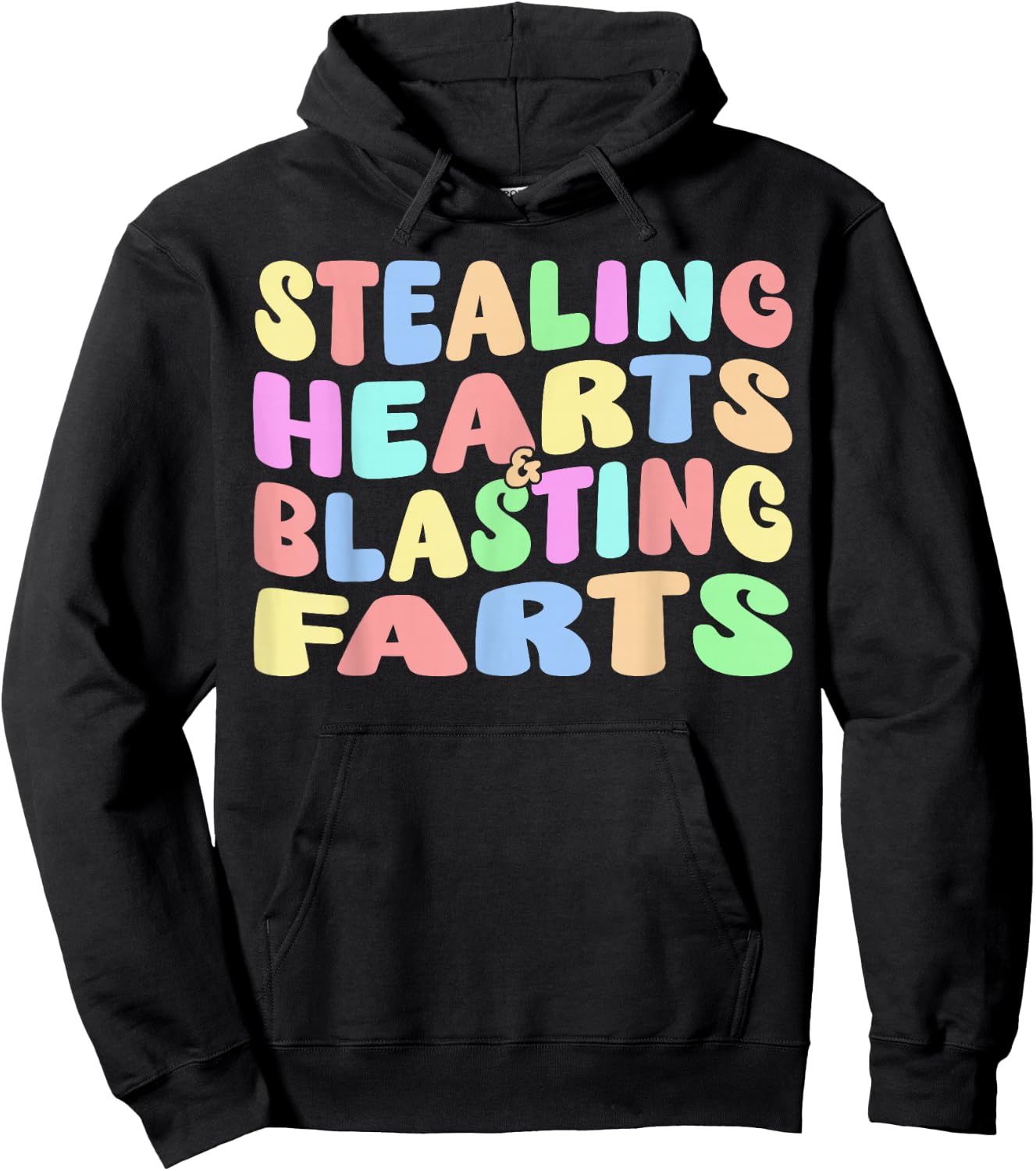 Stealing Hearts & Blasting Farts - Funny Fart Joke Hoodie - Hoodie | Black