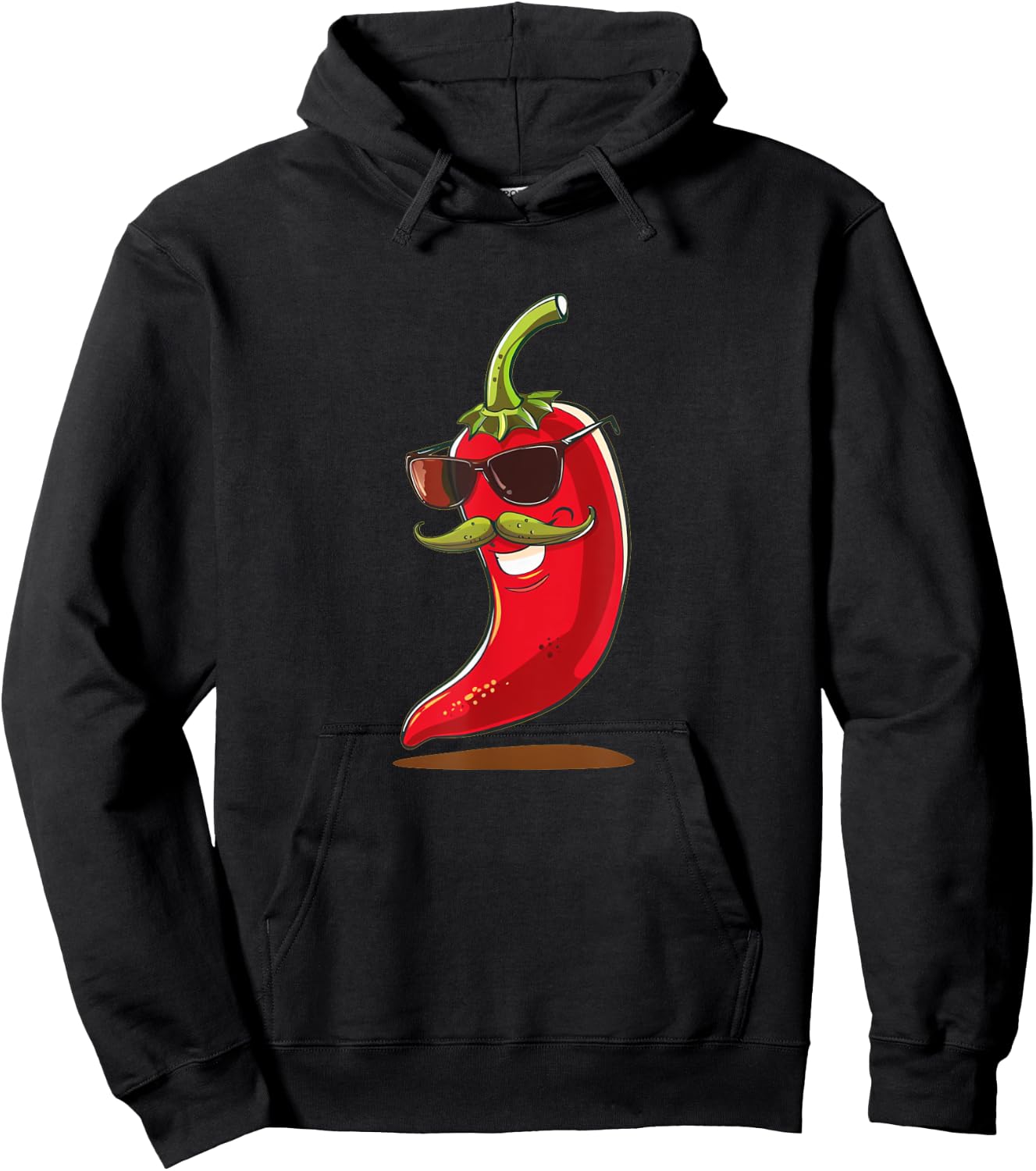Cool Pepper with Mustache Beard Costume for Man and Woman Hoodie - Hoodie | Black
