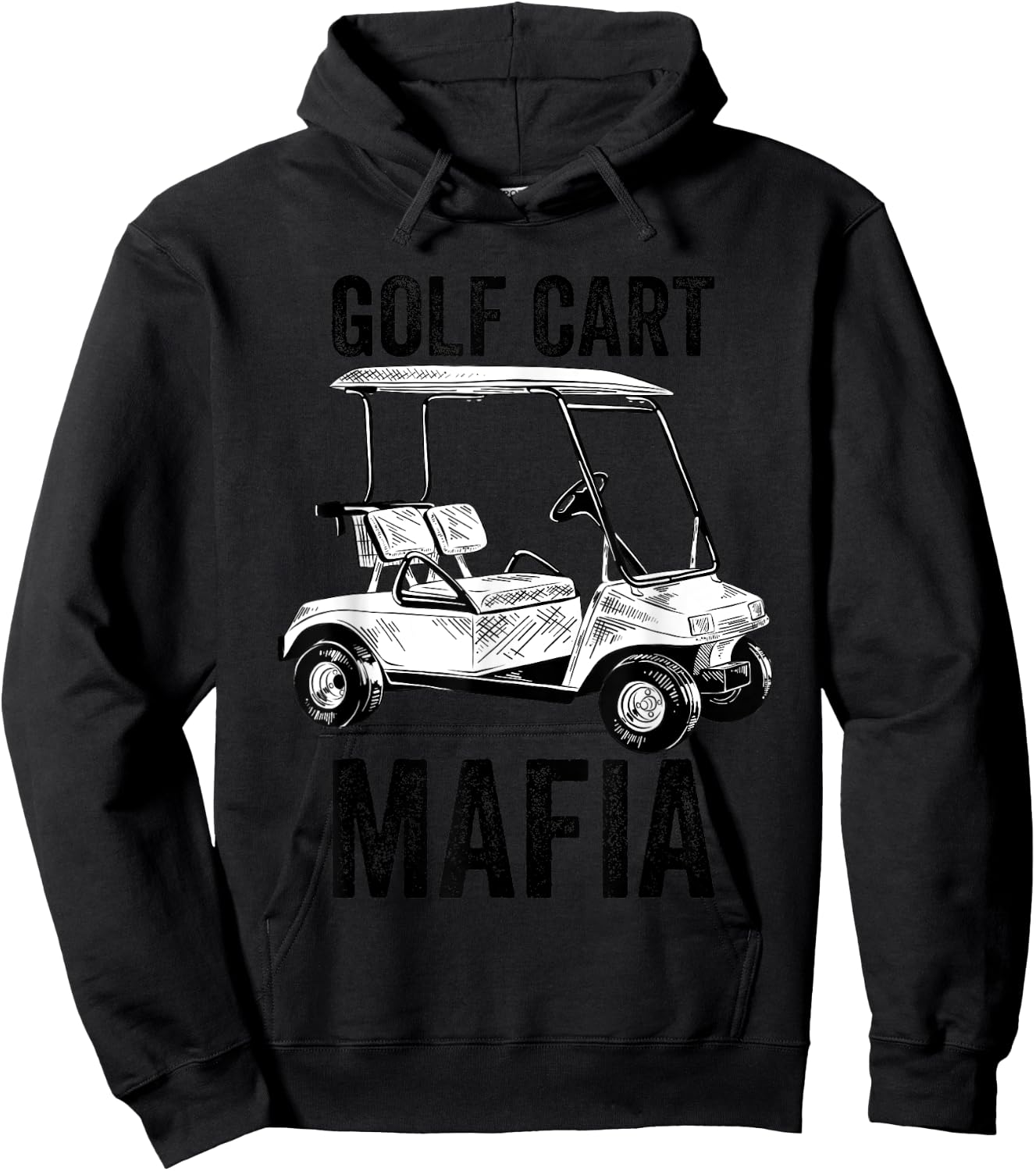 Golf Cart Mafia Golf Lovers Funny Hoodie - Hoodie | Black