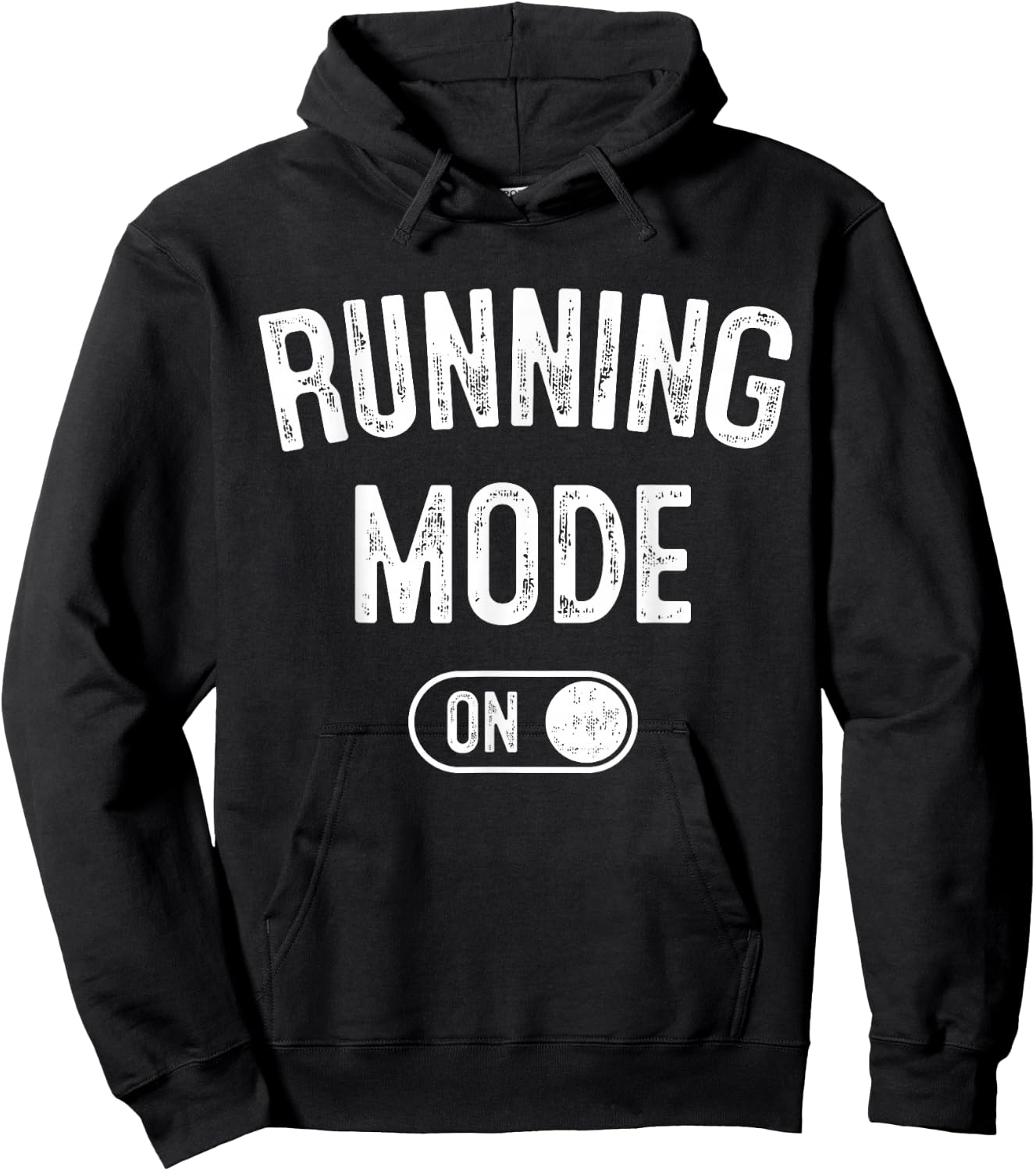 Running Mode On Funny Runner Gift Marathon Runner Hoodie - Hoodie | Black