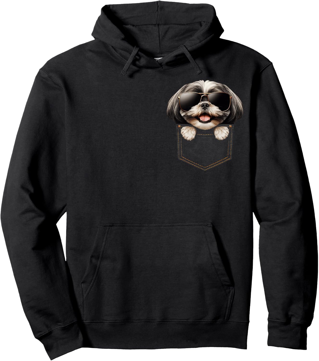 Pocket Shih Tzu Cute Dog Lover Owner Gift Hoodie - Hoodie | Black