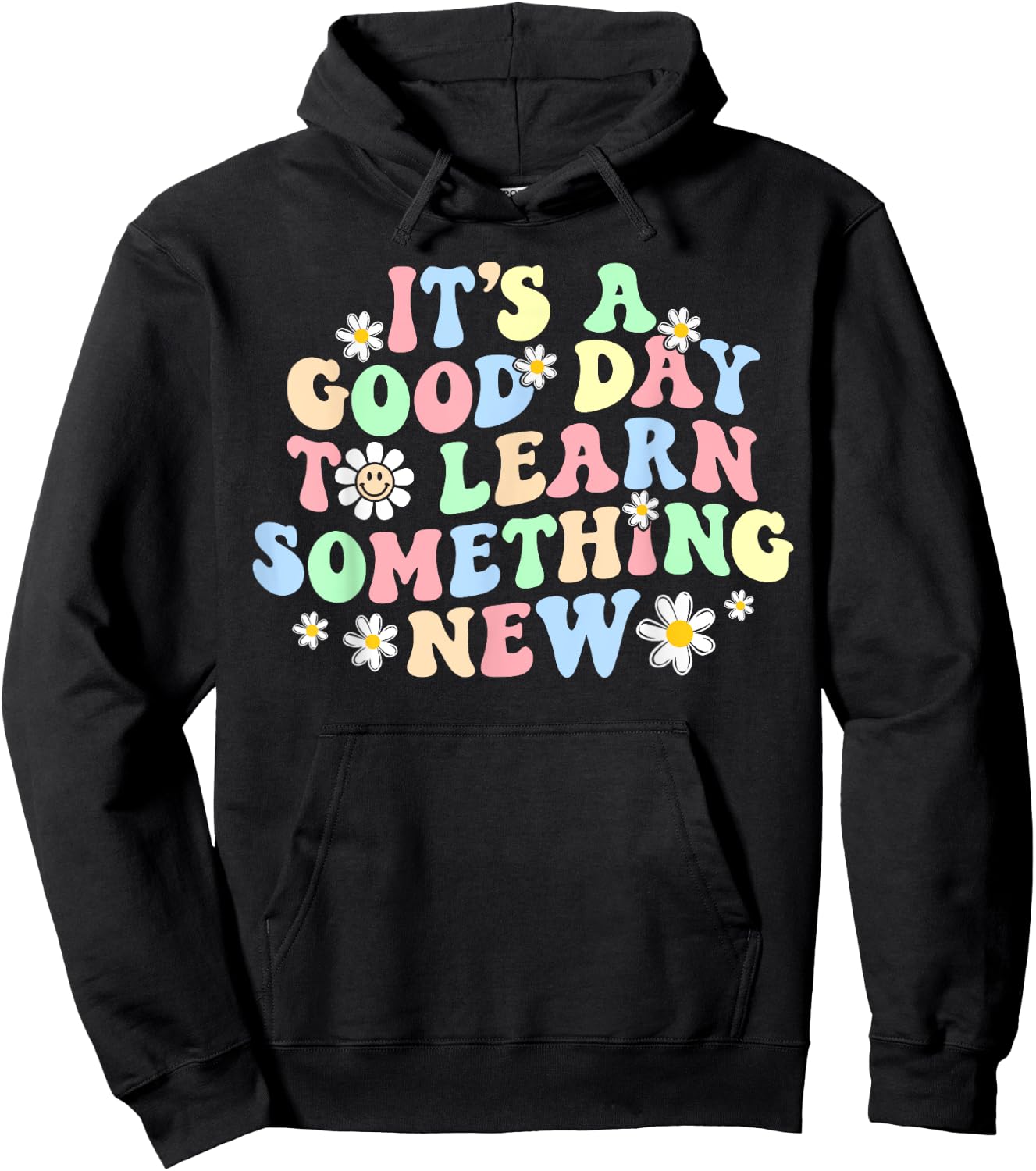 Retro Teacher Shirt, It's A Good Day To Learn Something New Men Women Kids Hoodie - Hoodie | Black