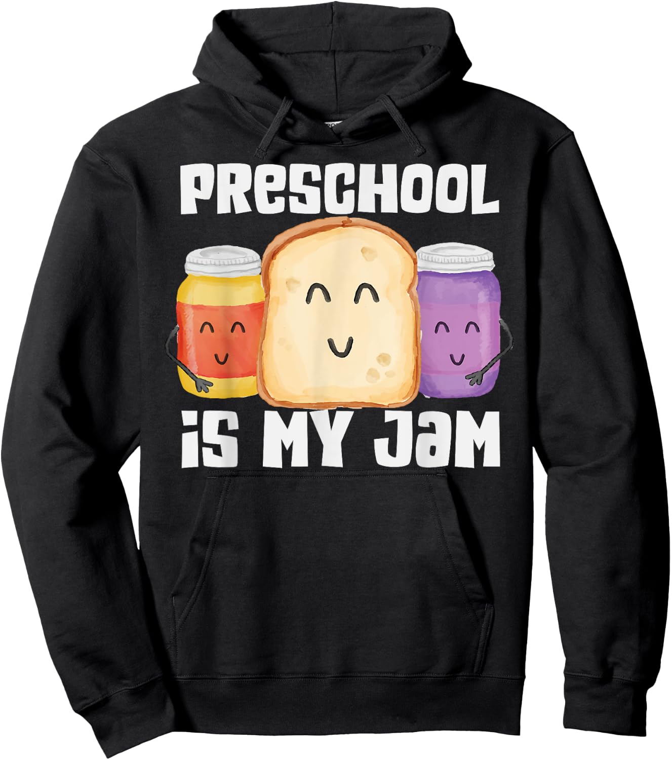 TEAM PRESCHOOL Is My Jam Pre-K Teacher Student Gift Cute Women Kids Hoodie - Hoodie | Black