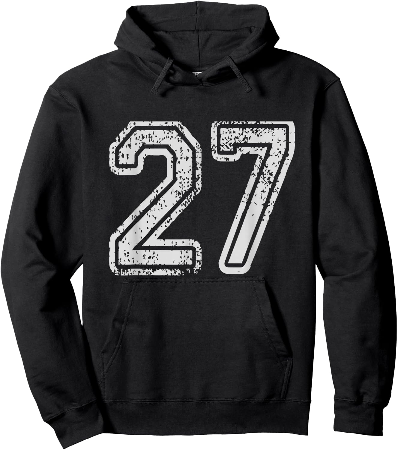 Team Jersey Uniforms Number 27 School Sports 27th Birthday Hoodie - Hoodie | Black