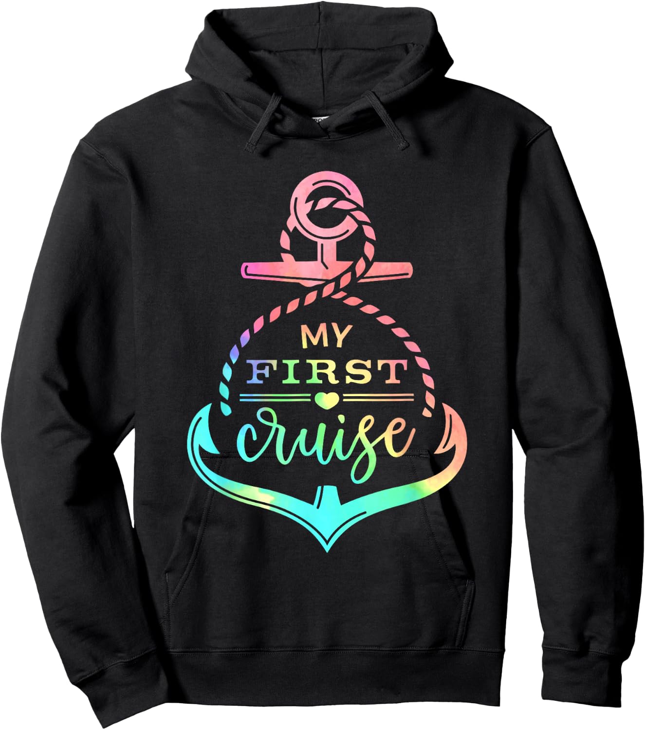 My First Cruise Rookie Travelers Vacation Matching Family Hoodie - Hoodie | Black
