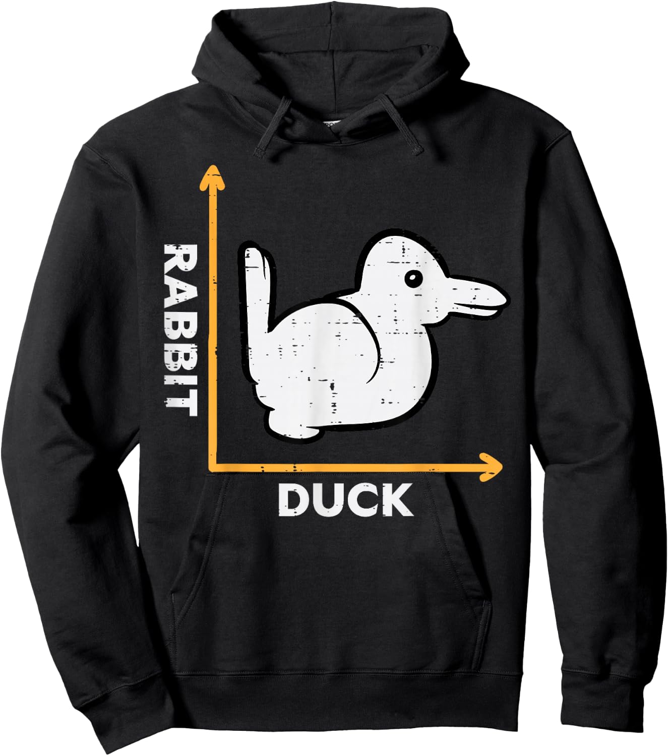 Rabbit Duck Graph Funny Optic Visual Illusion Men Women Kids Hoodie - Hoodie | Black