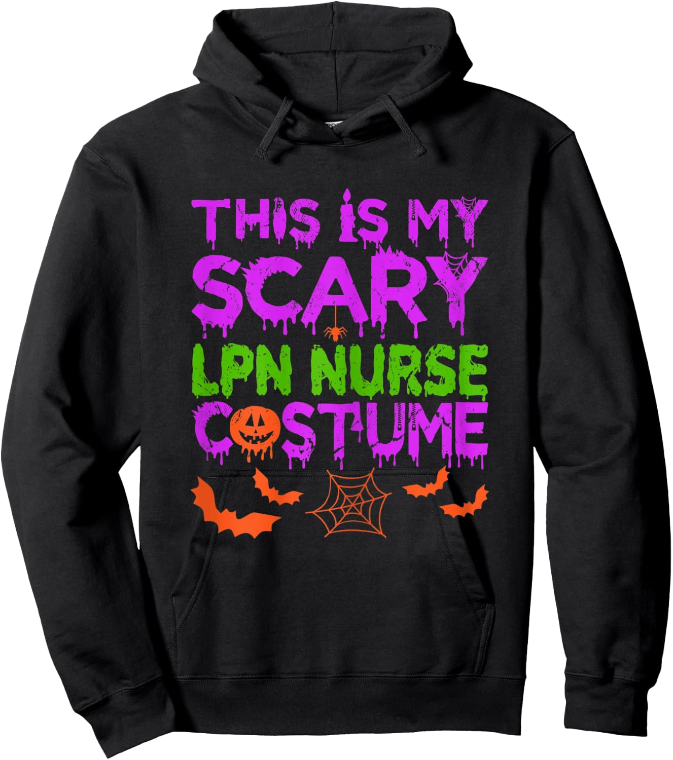 This Is My Scary LPN Nurse Costume Halloween Hoodie - Hoodie | Black