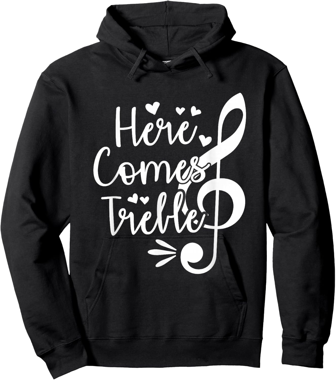 Here Comes Treble Hoodie - Hoodie | Black