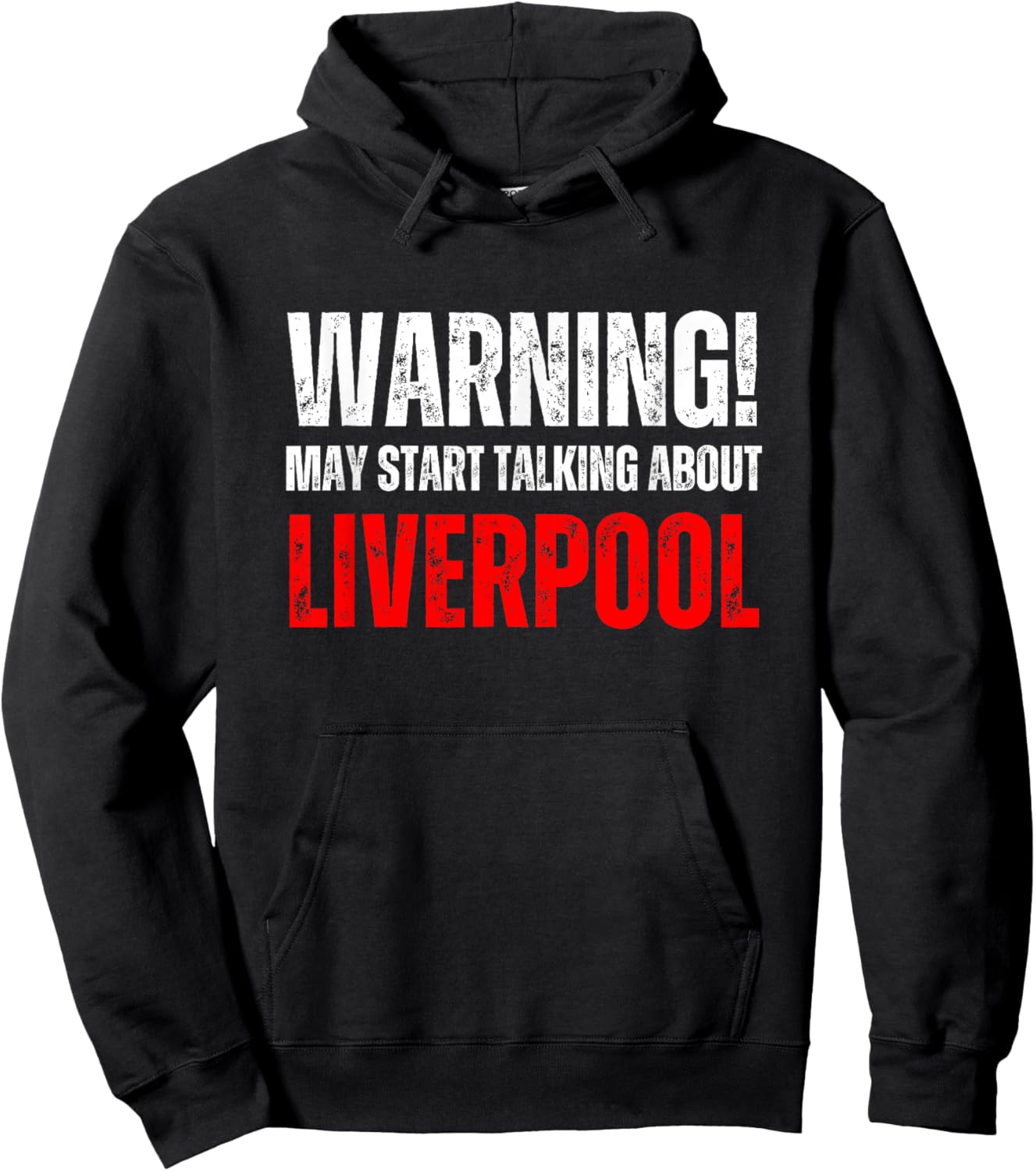 Liverpool Warning may start talking about, Funny Vintage Hoodie - Hoodie | Black