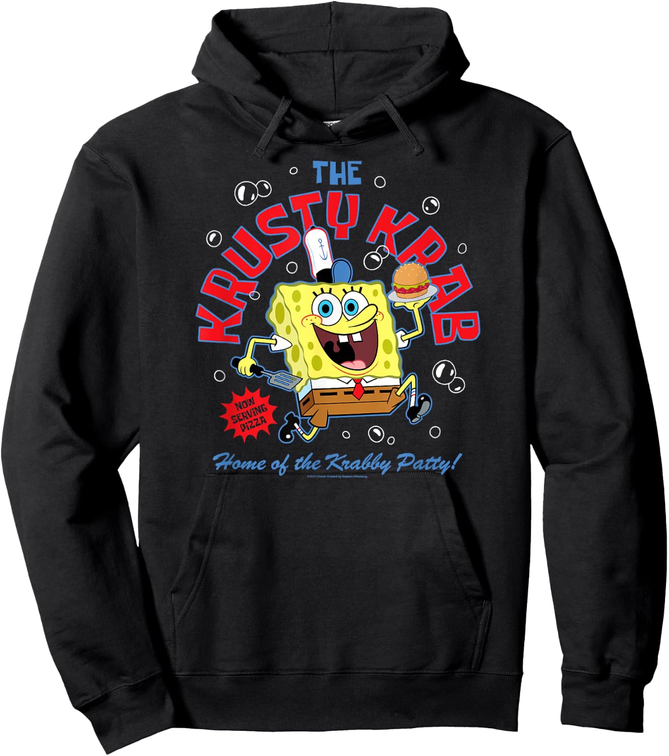 SpongeBob SquarePants - Krusty Krab Home of the Krabby Patty Hoodie - Hoodie | Black