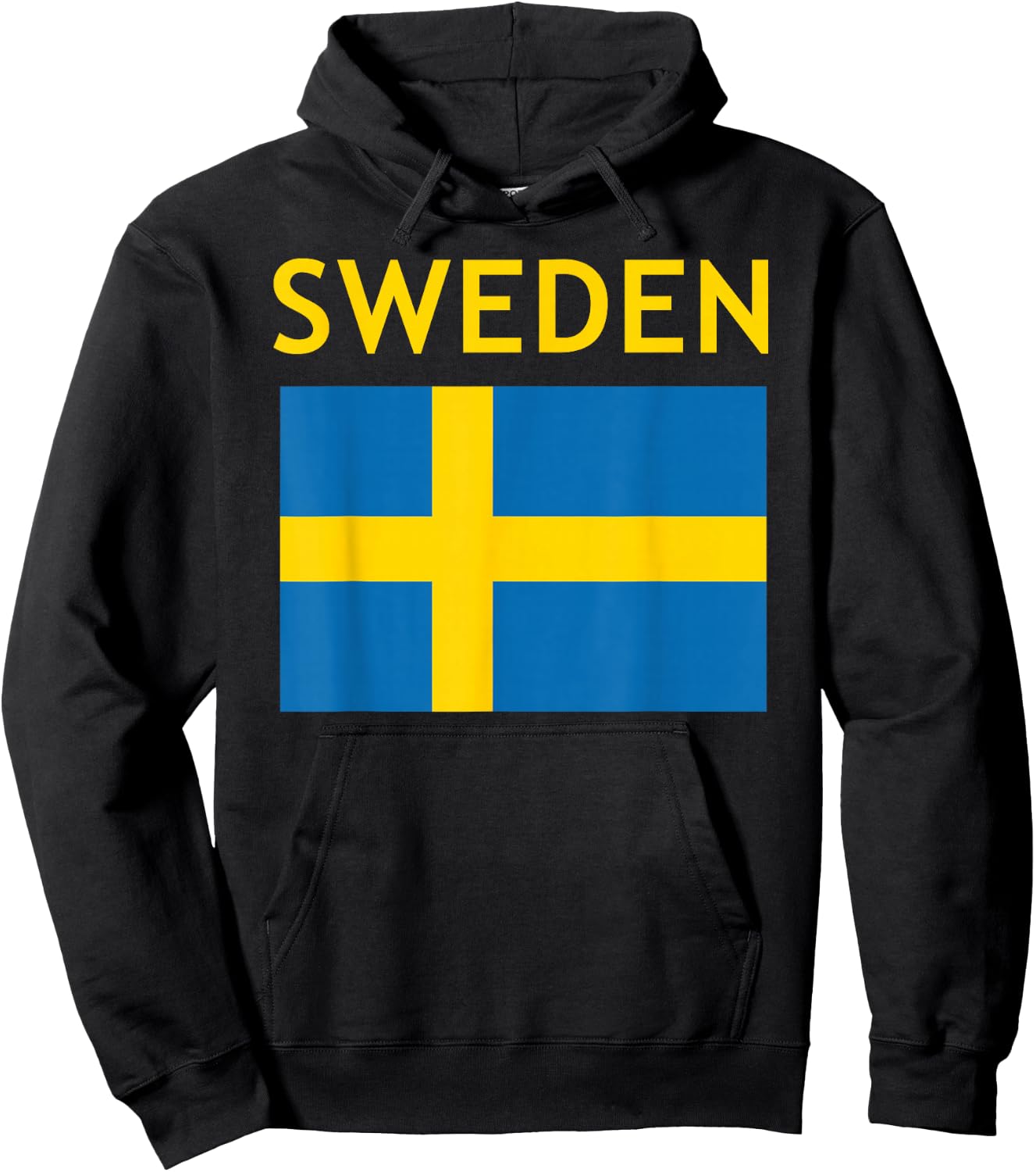 Vintage Sweden Flag Swedish Souvenir Boys Girls Toddler Hoodie - Hoodie | Black
