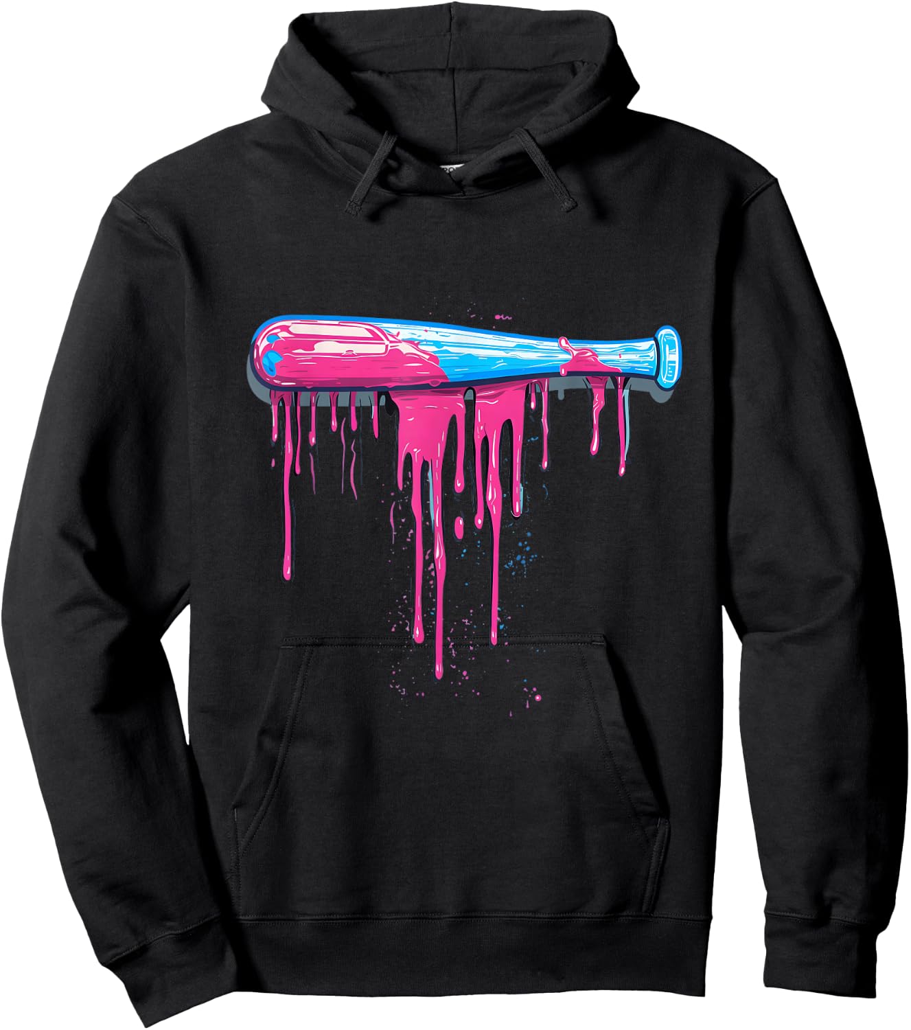 Baseball Bat with Sprinkles Drip Cool Boys Hoodie - Hoodie | Black