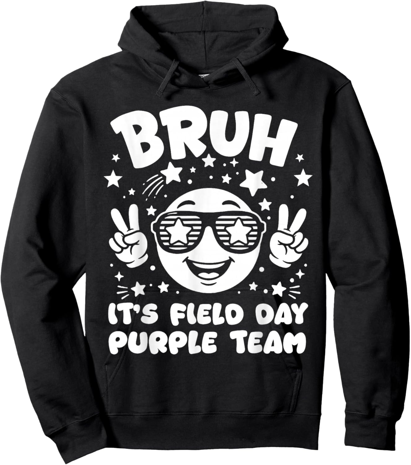 Purple Team Bruh It's Field Day 2026 Teacher Student Kids Hoodie - Hoodie | Black