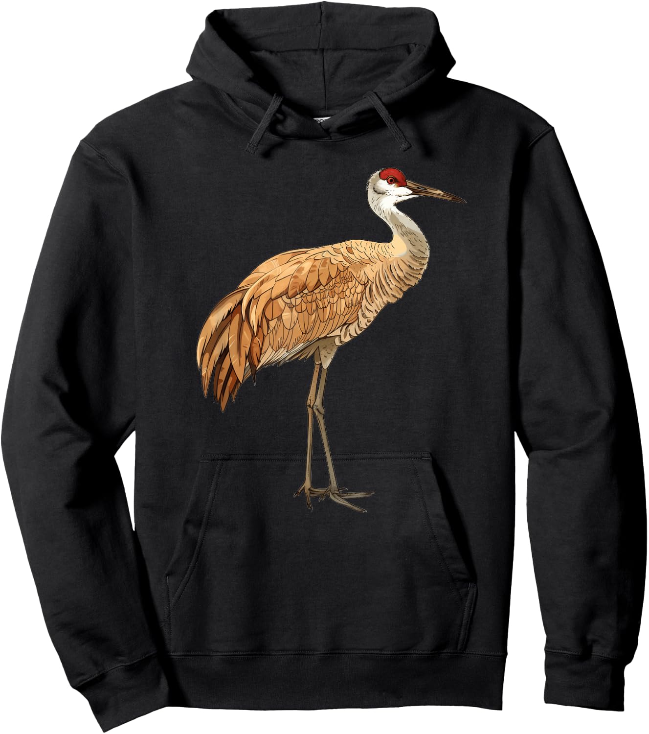 Sandhill Crane In A Thoughtful Pose Hoodie - Hoodie | Black