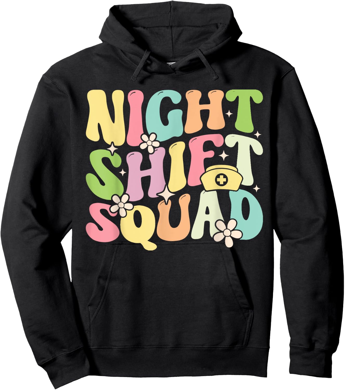 Nursing Rn Lpn Cna Owls Night Shift Squad For Nurse Hoodie - Hoodie | Black