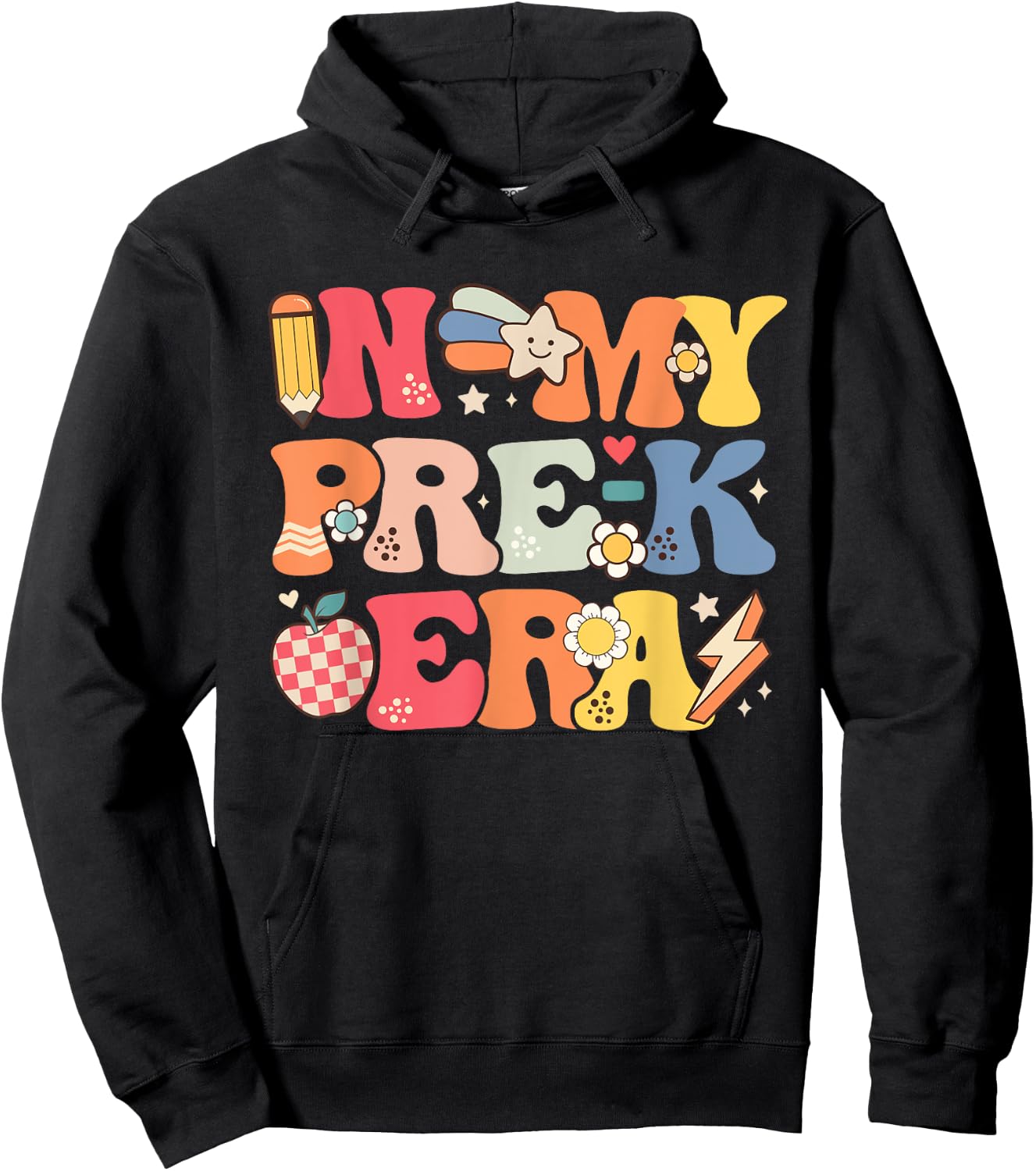 In My Pre-K Era Girl Back To School Cute PreSchool Teacher Hoodie - Hoodie | Black