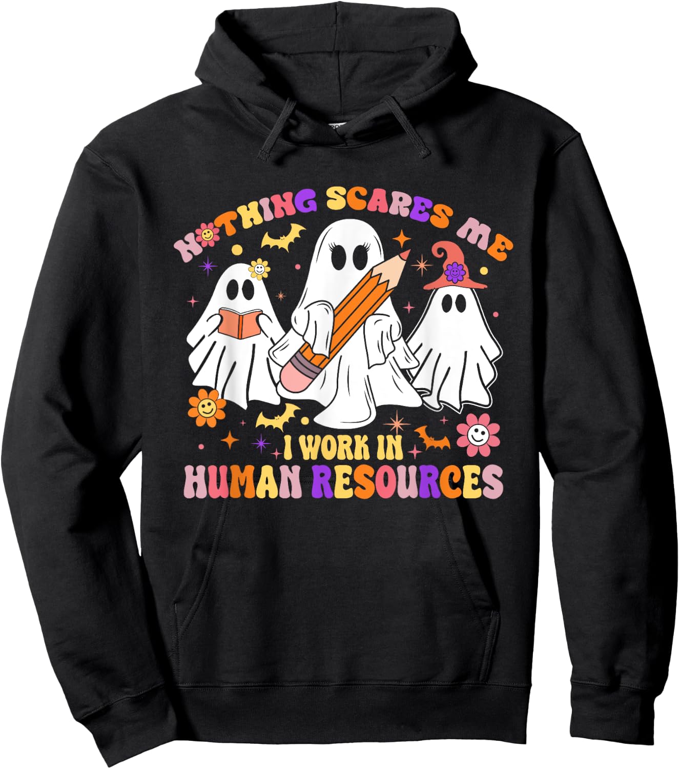 Nothing Scares Me Human Resources - HR Manager Halloween Hoodie - Hoodie | Black