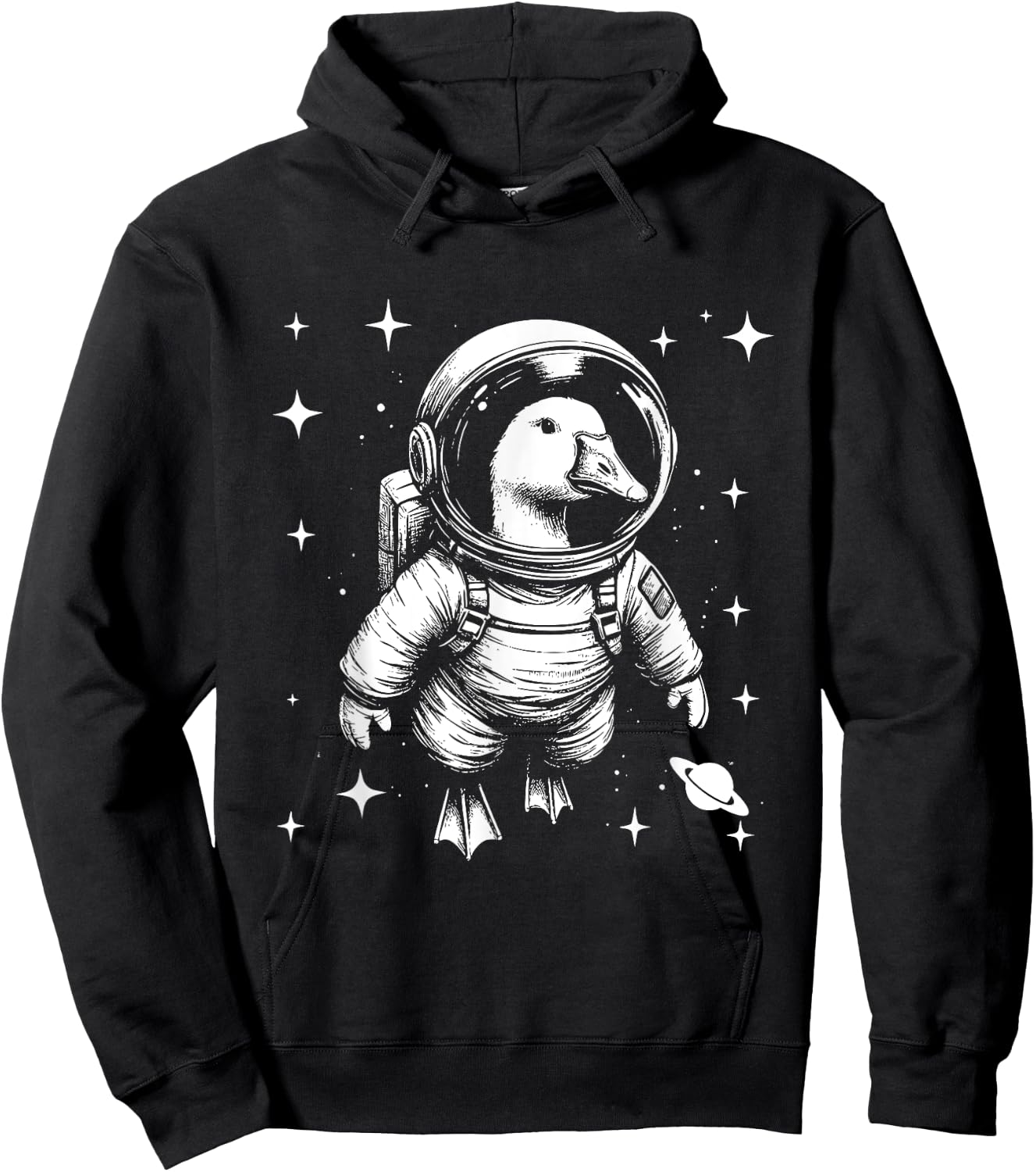 Goose Dad Mom Space - Astronaut Goose Hoodie - Hoodie | Black