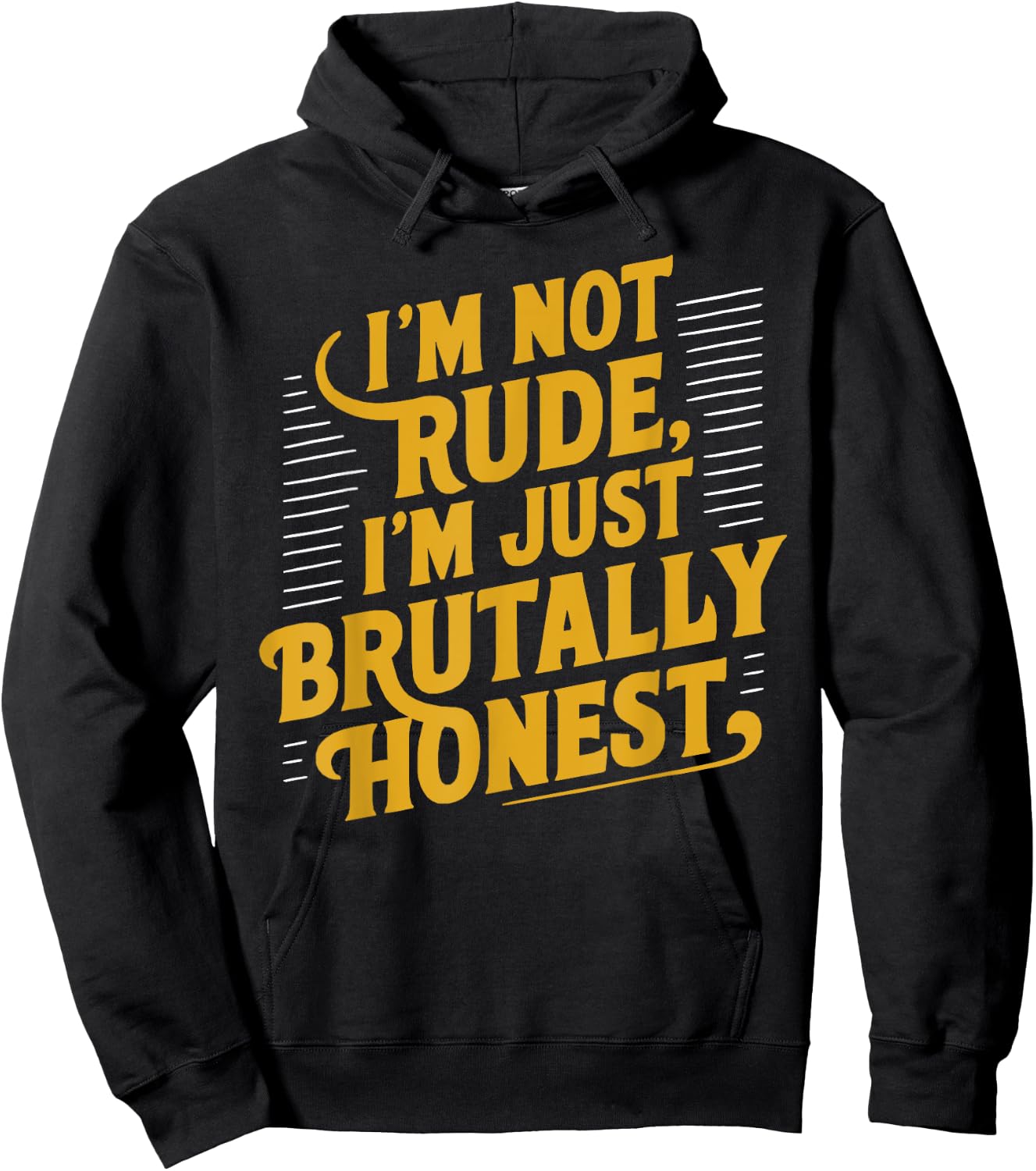 I'm Not Rude Just Honest Retro Hoodie - Hoodie | Black