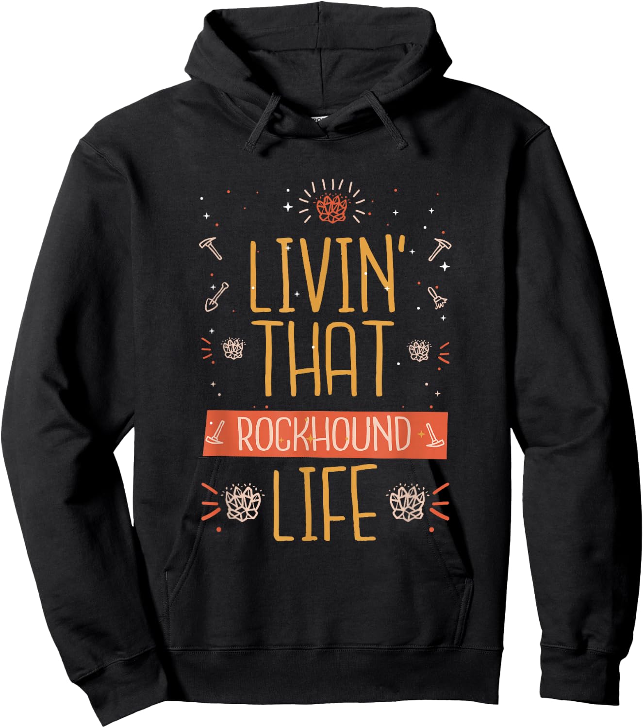Rock Collector Funny Rock Hound Geologist Rock Collecting Hoodie - Hoodie | Black