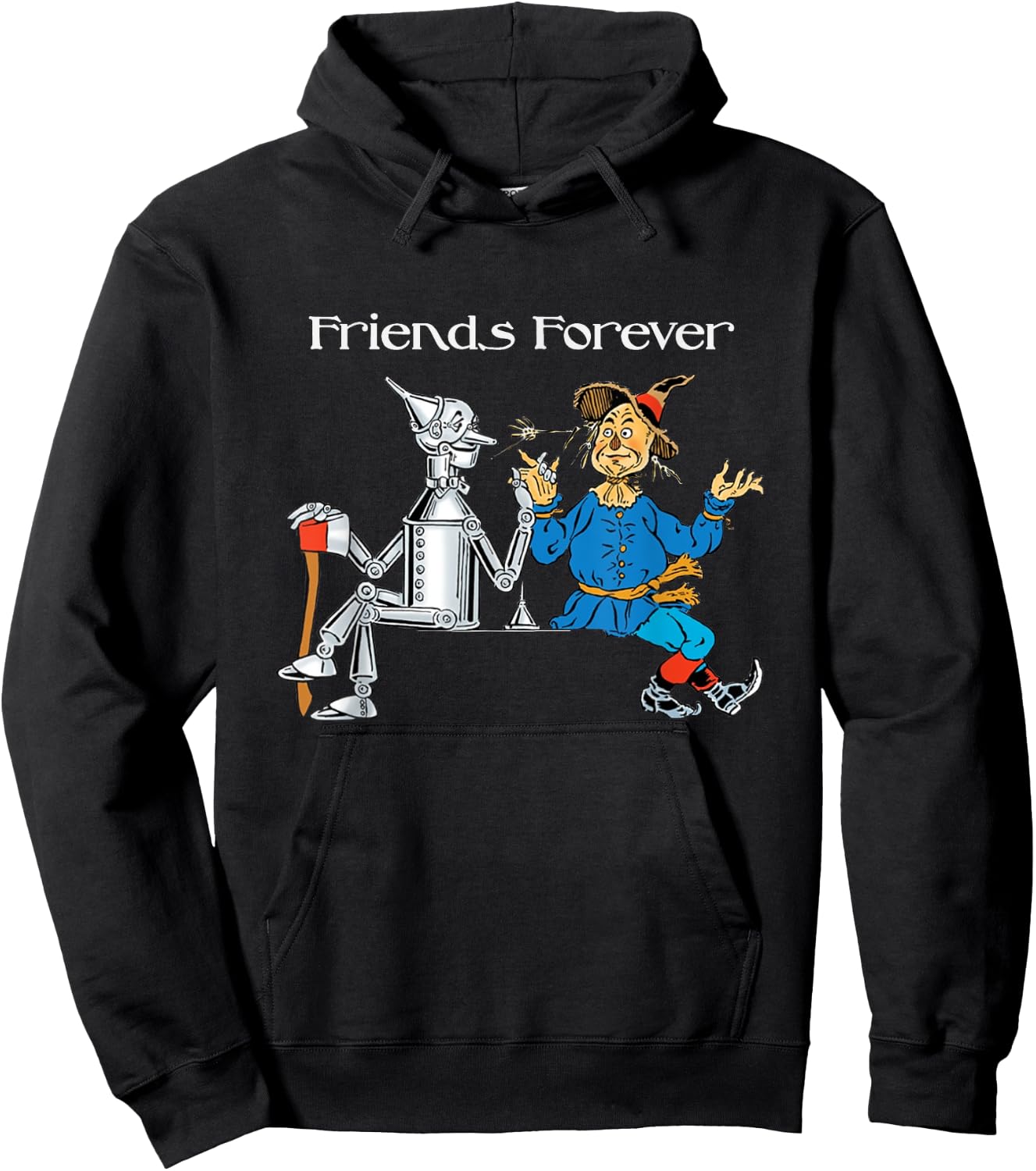 Fun shirt Friends Forever Wizard of Oz Scarecrow Hoodie - Hoodie | Black