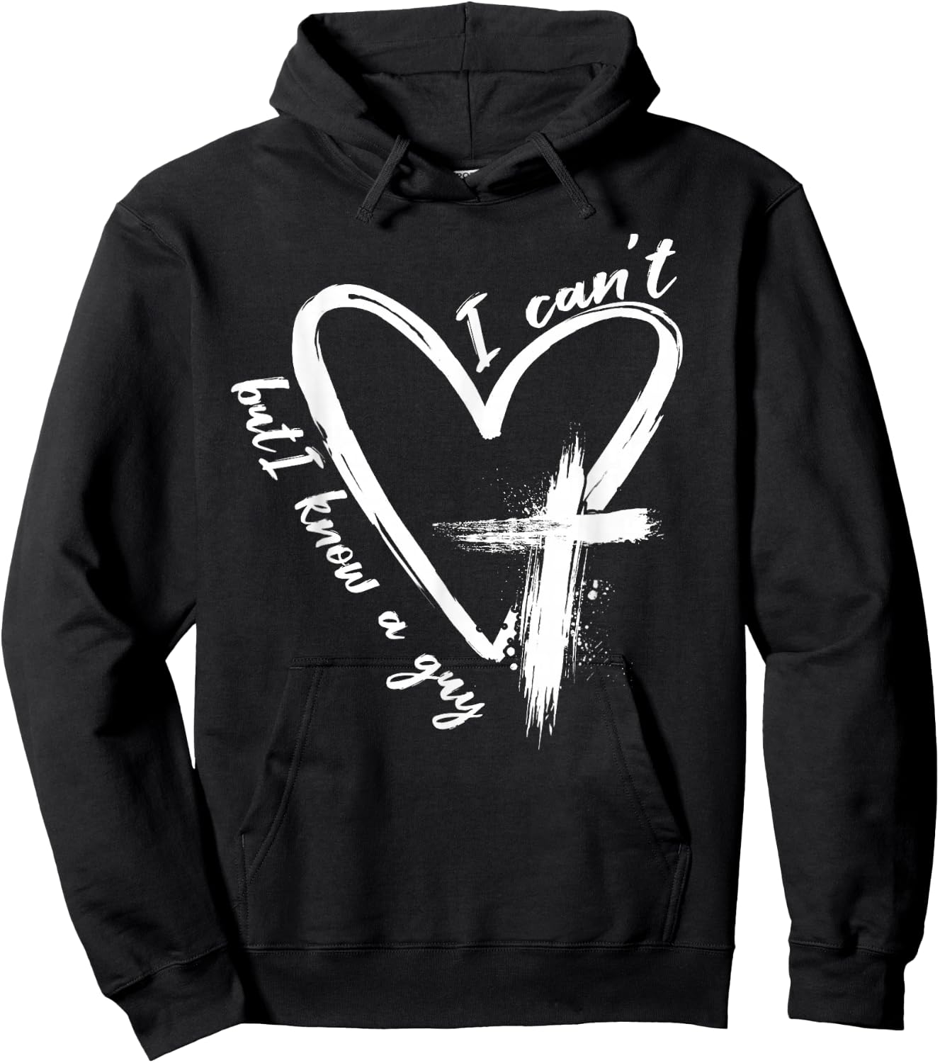 Funny gifts for Christian Faith Believer Retro I Can't But I Know A Guy Christian Faith Believer -Adults Black Small Hoodie - Hoodie | Black